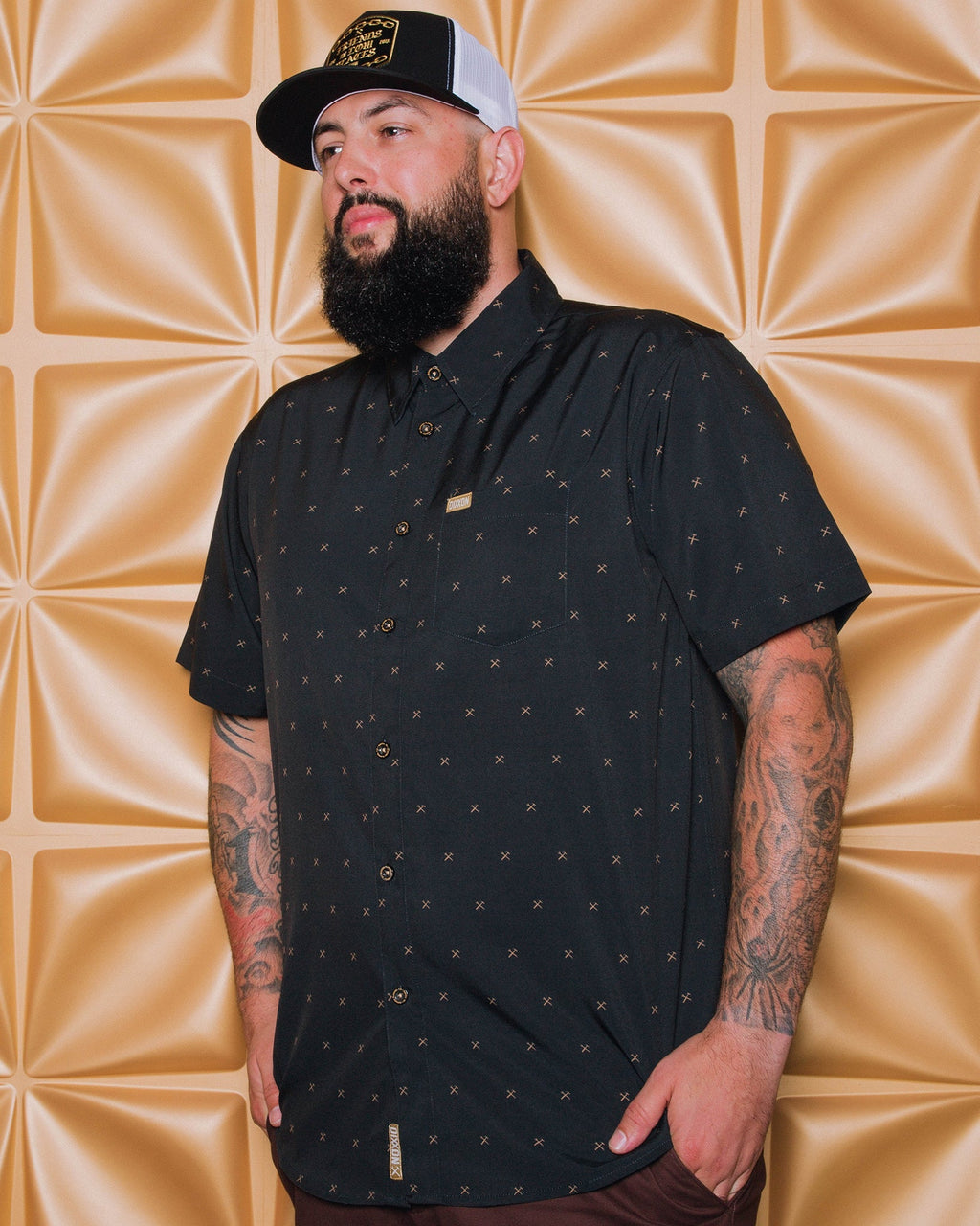 Finney Party Shirt - Black & Gold