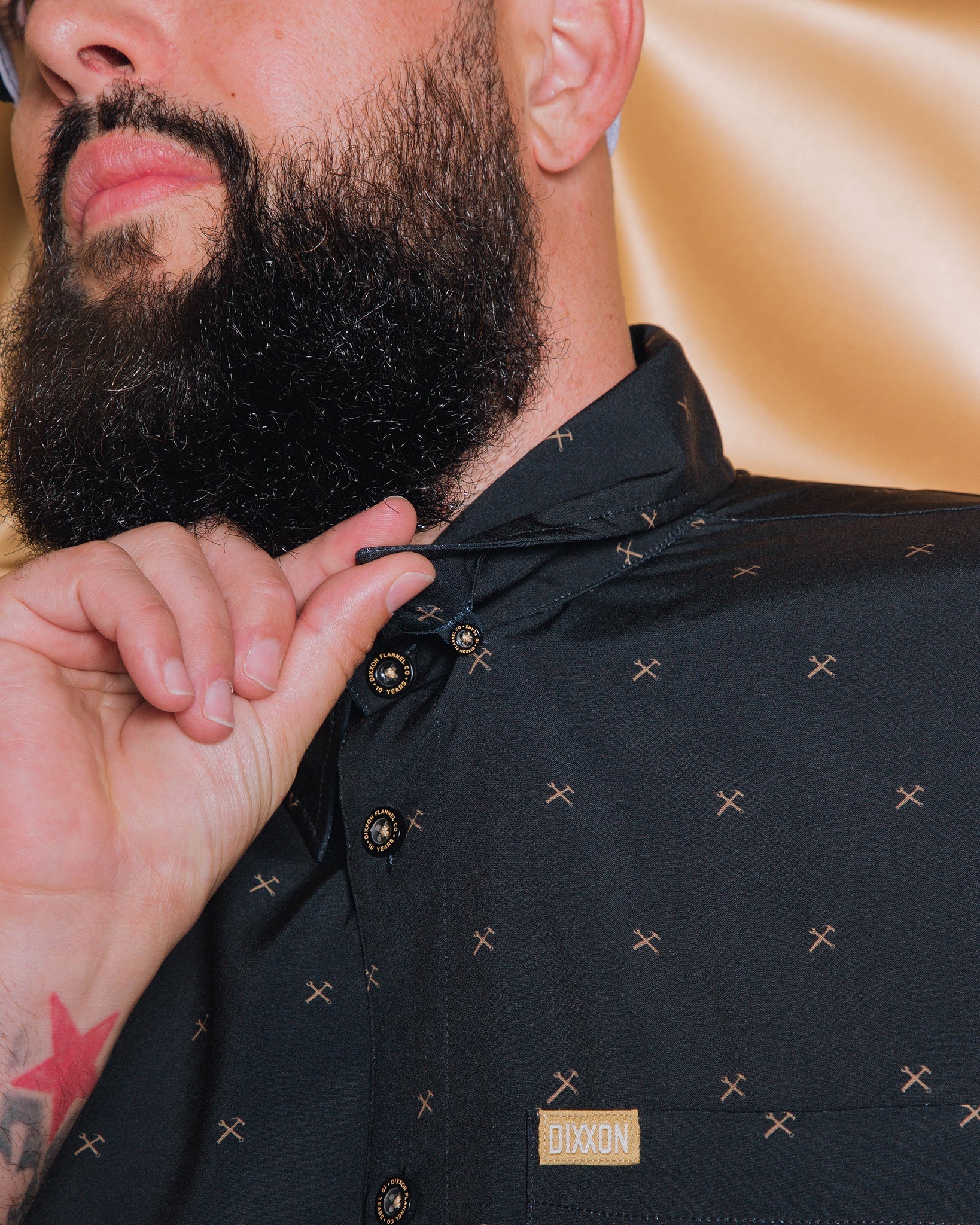 Finney Party Shirt - Black & Gold