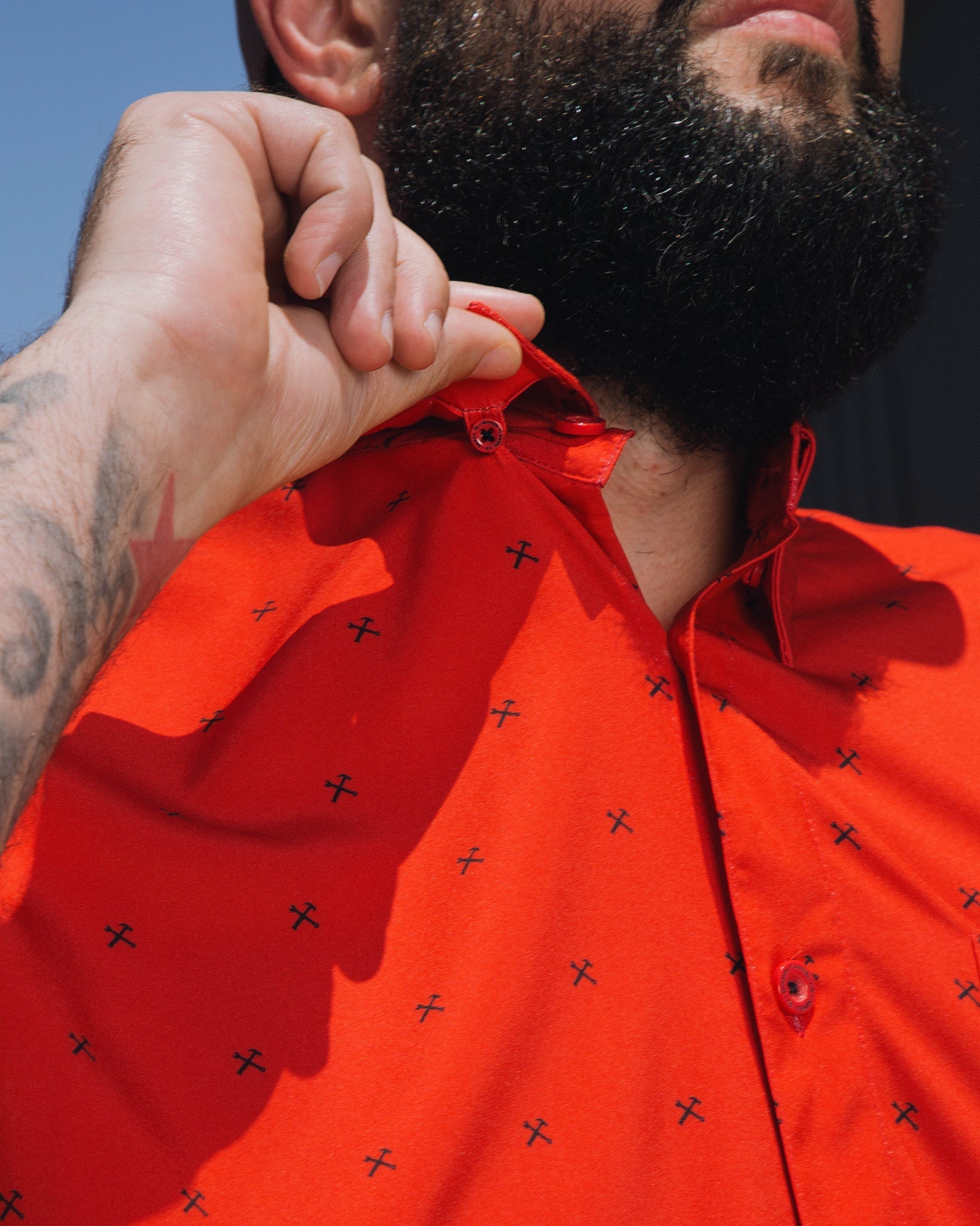 Finney Party Shirt - Red & Black