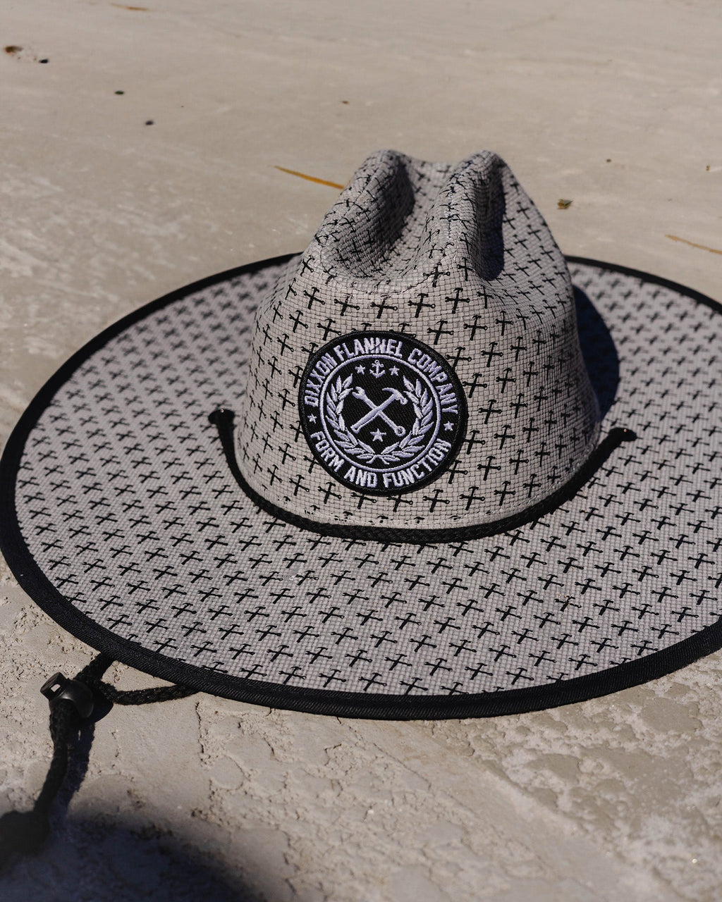 Finney Straw Sun Hat - Black & Gray