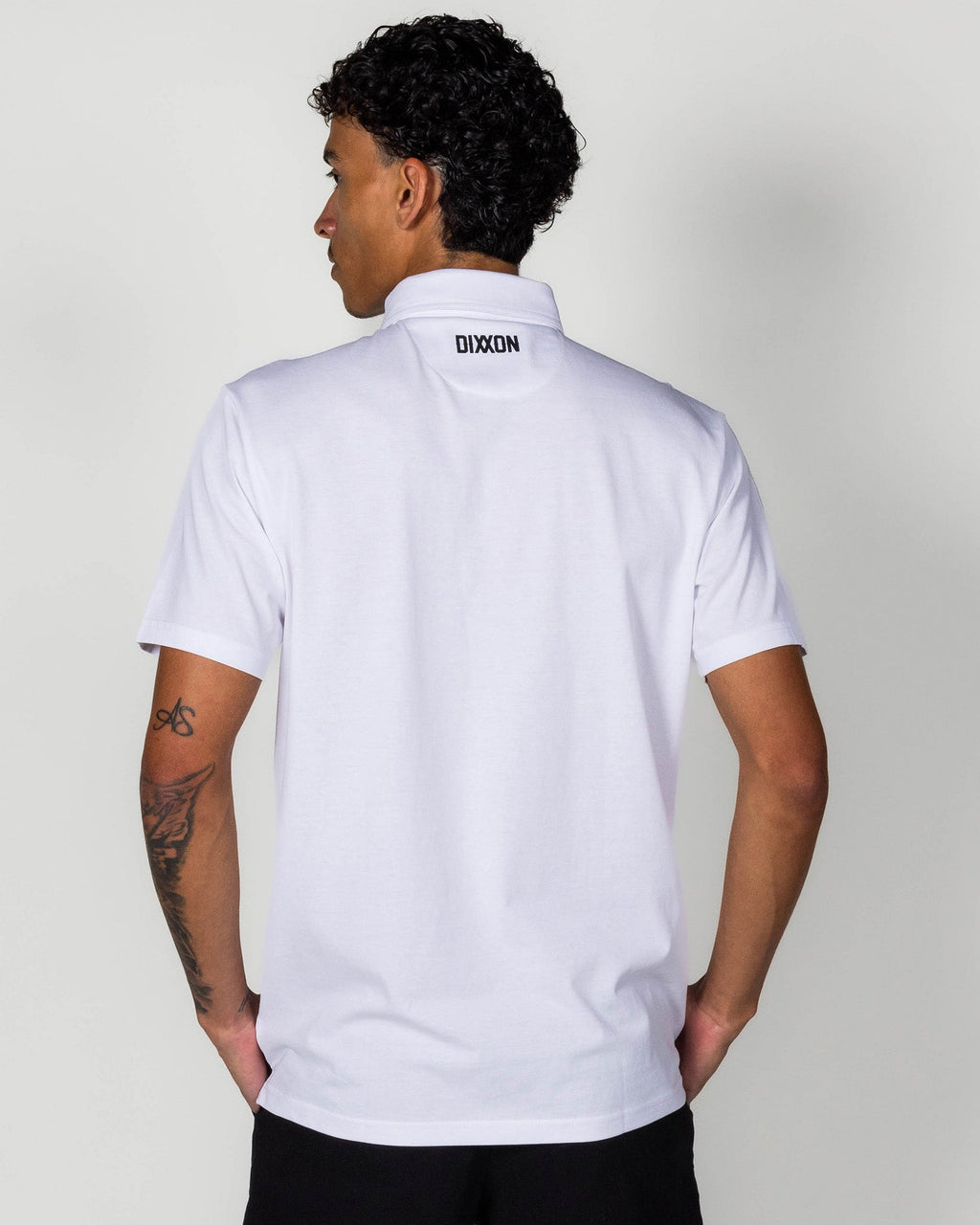 White Floral Premium Polo - White