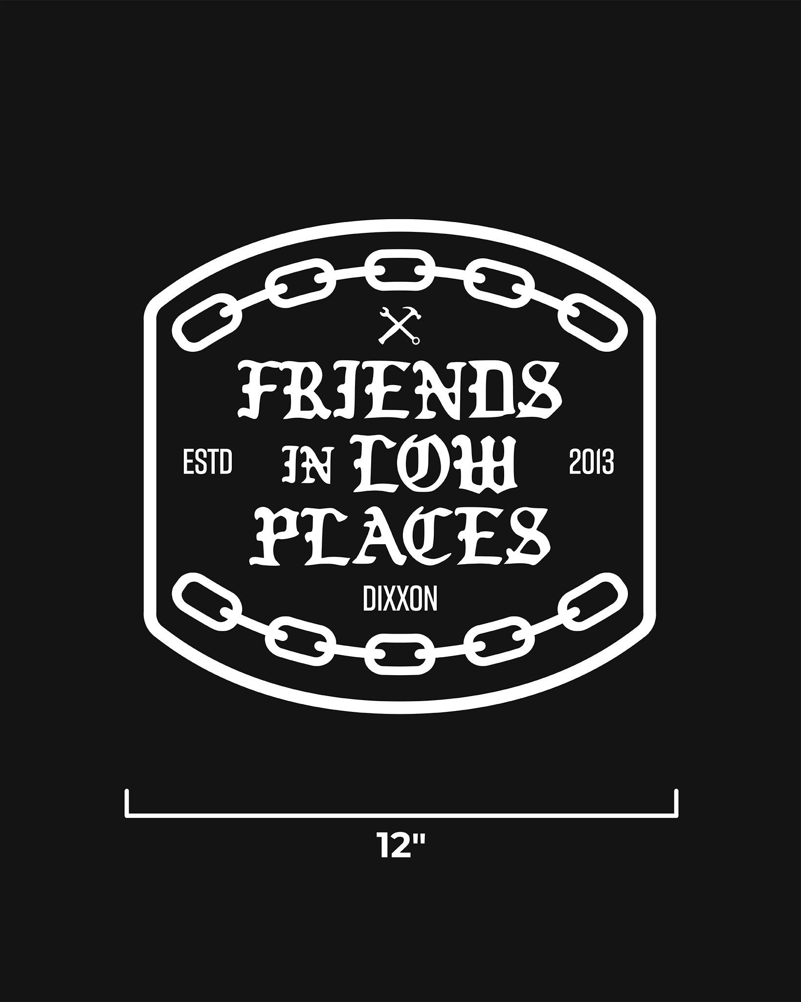 Friends in Low Places 12" Die Cut Sticker