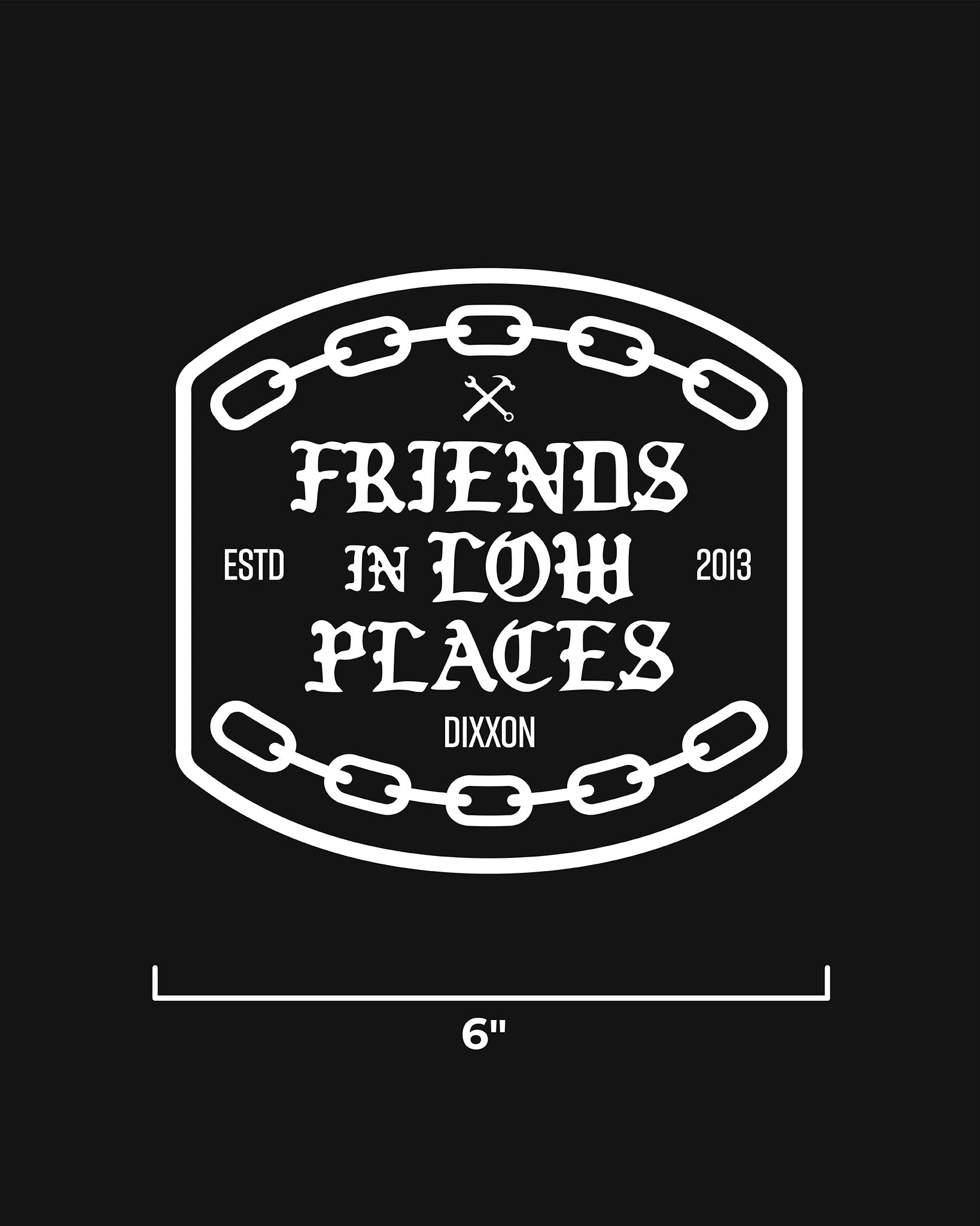 Friends in Low Places 6" Die Cut Sticker