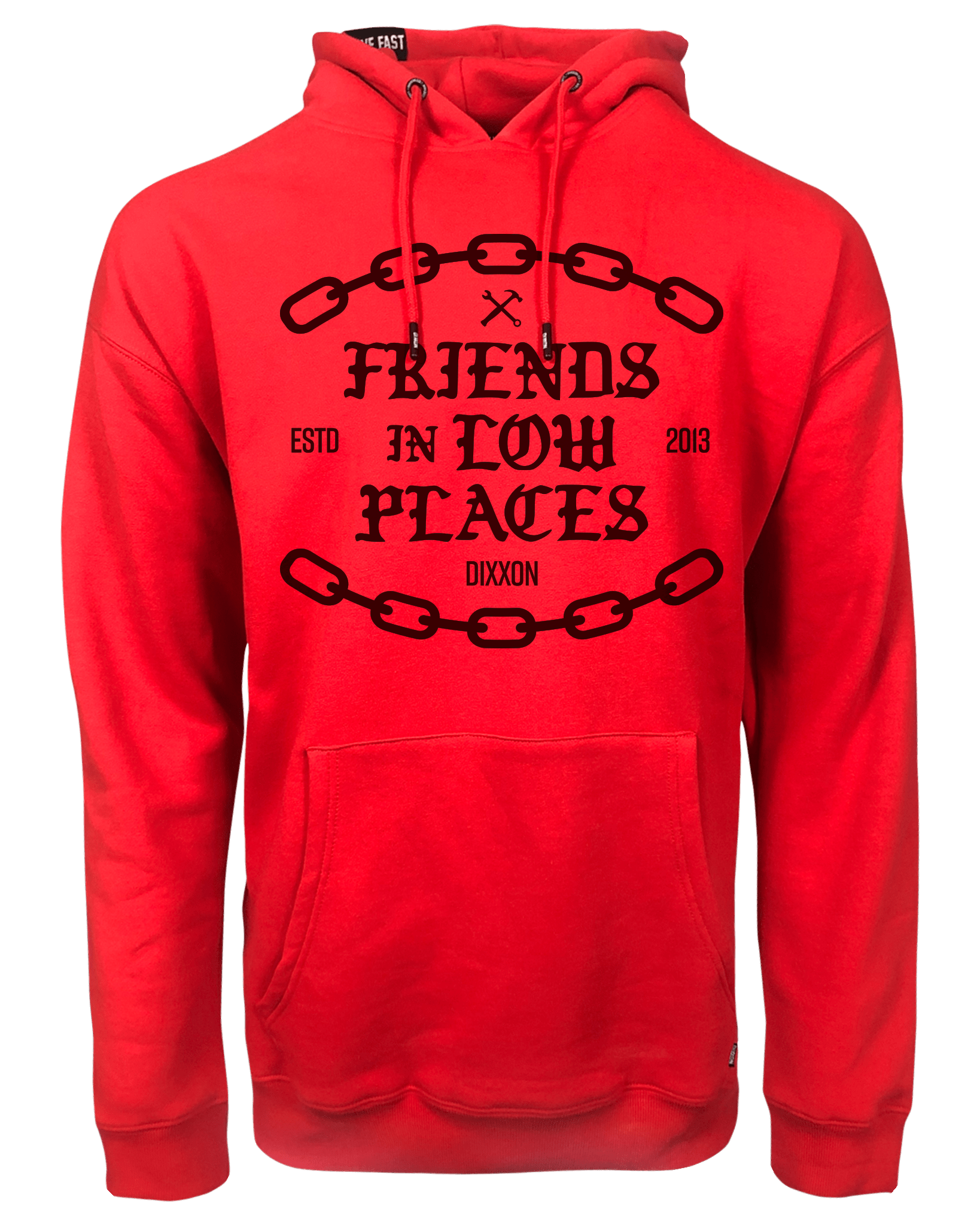 Friends in Low Places Pullover Hoodie - Red