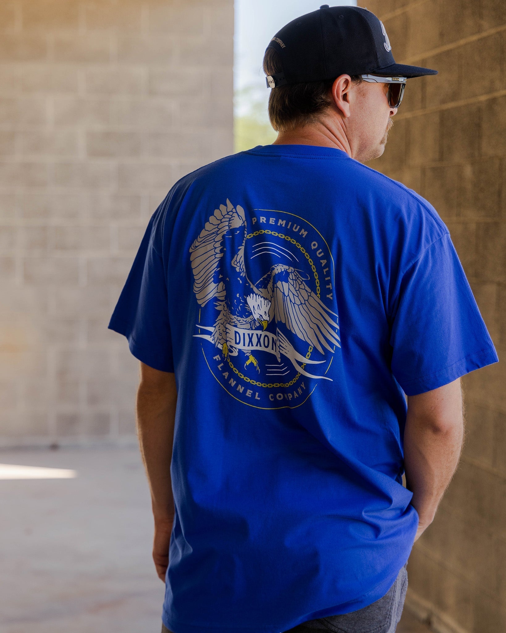 Gray Banner T-Shirt - Royal Blue