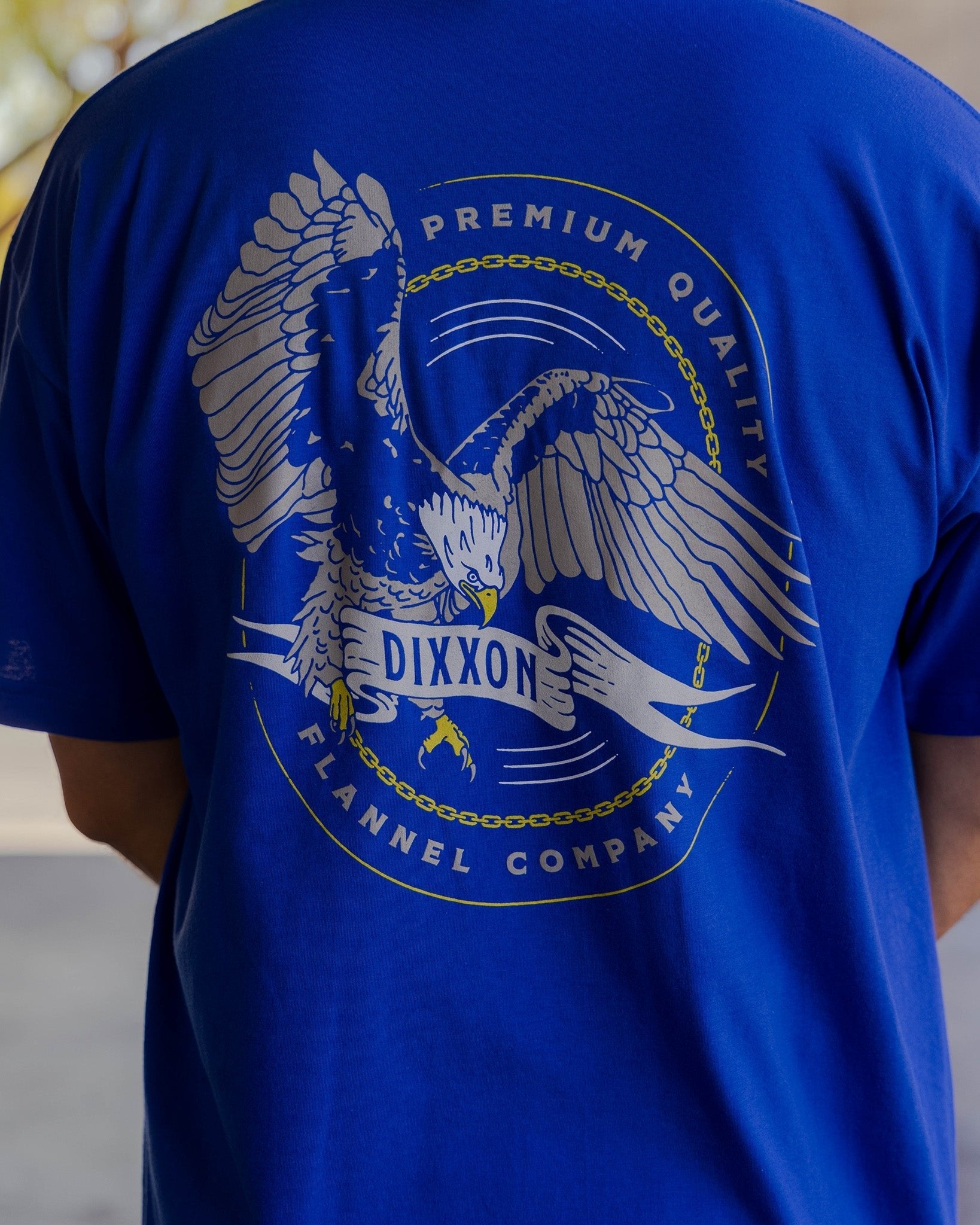 Gray Banner T-Shirt - Royal Blue