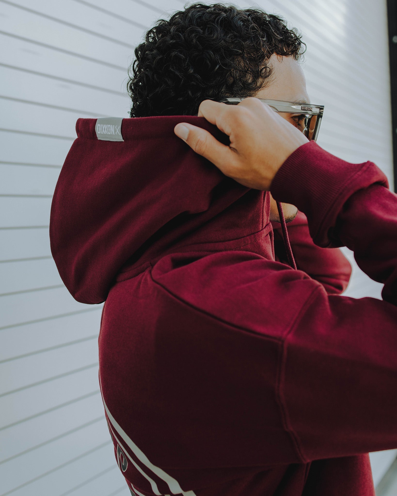 Gray & Black Corpo Zip Up - Maroon