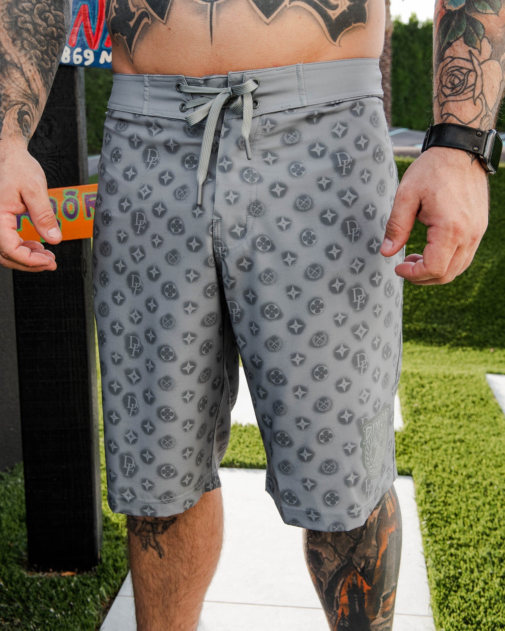 Gray Bougie Boardshorts