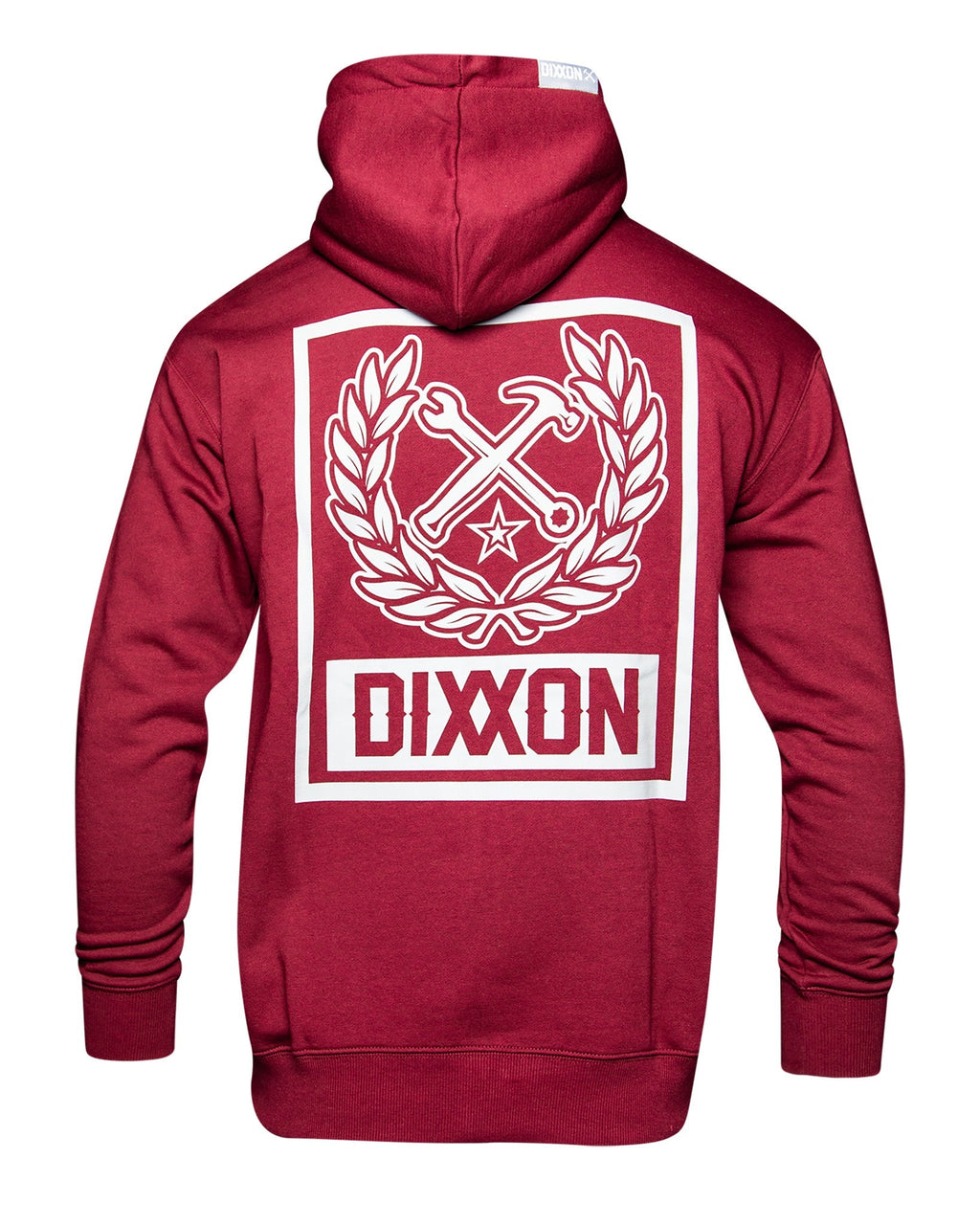 Gray Box Crest Zip Up - Maroon