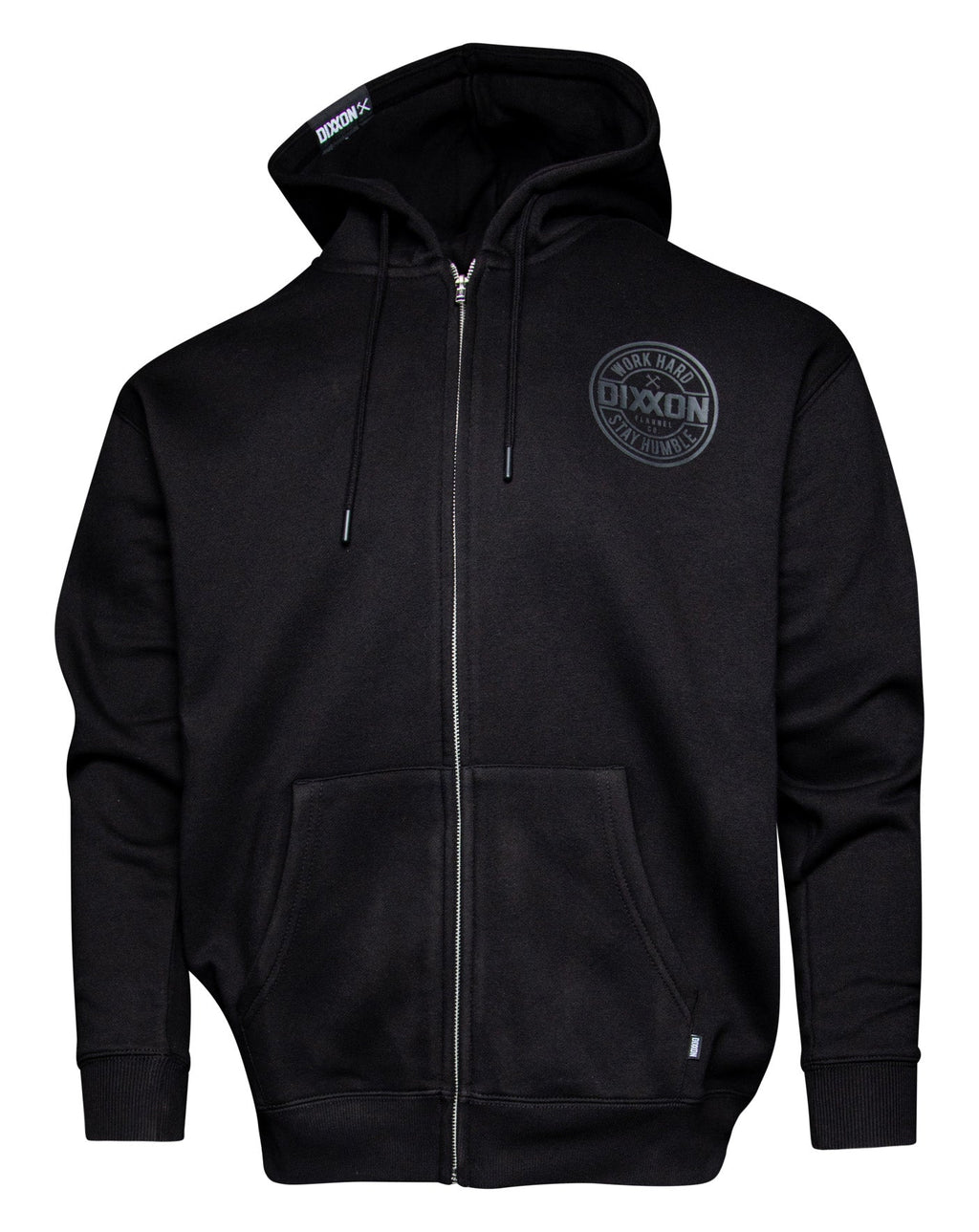Gray Corpo Zip Up Hoodie - Black