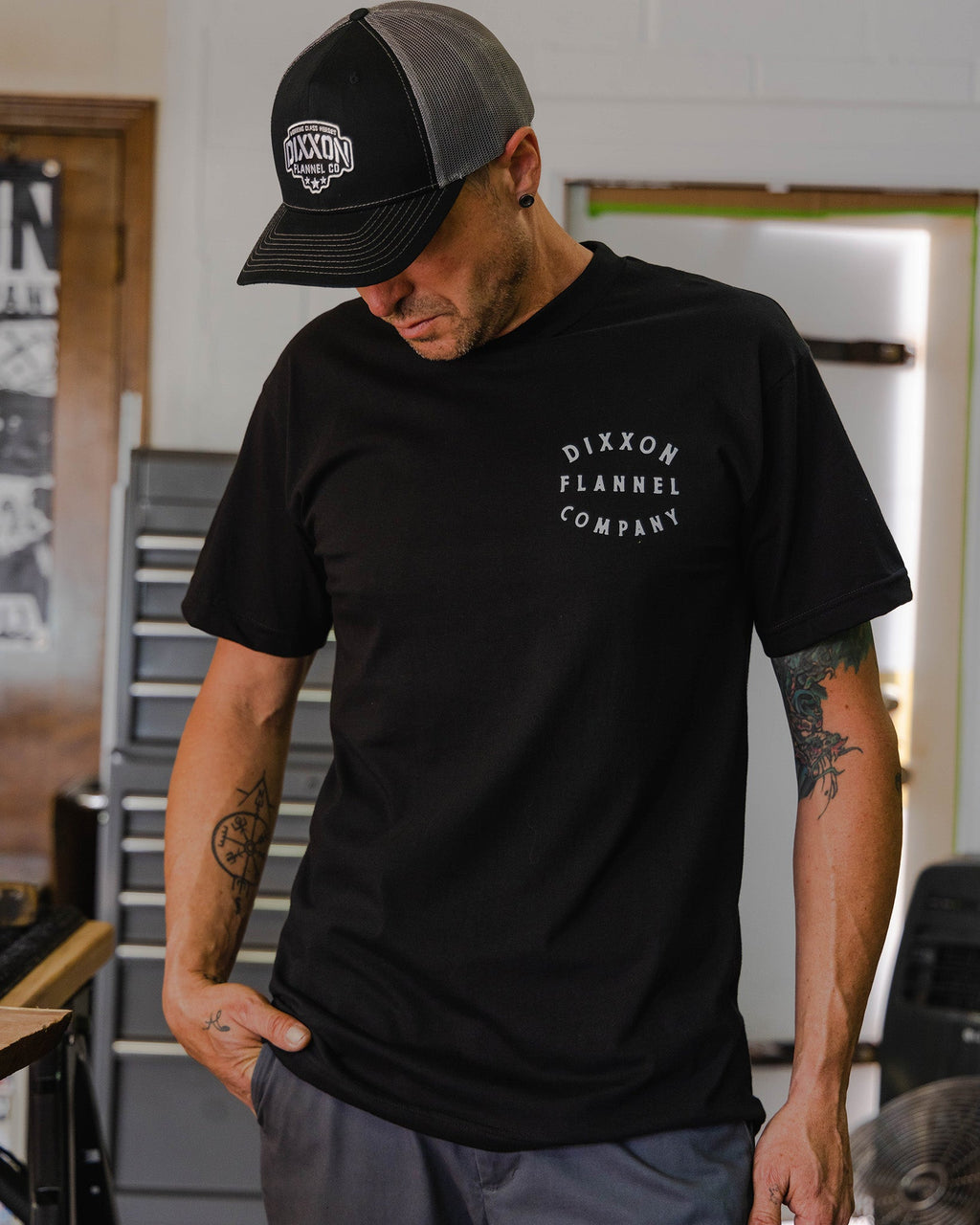 Gray Hand Crafted T-Shirt - Black