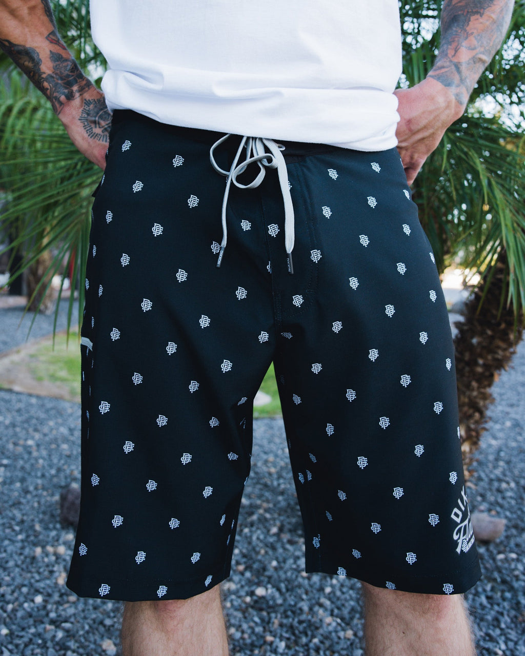 Gray Insignia Boardshorts - Black