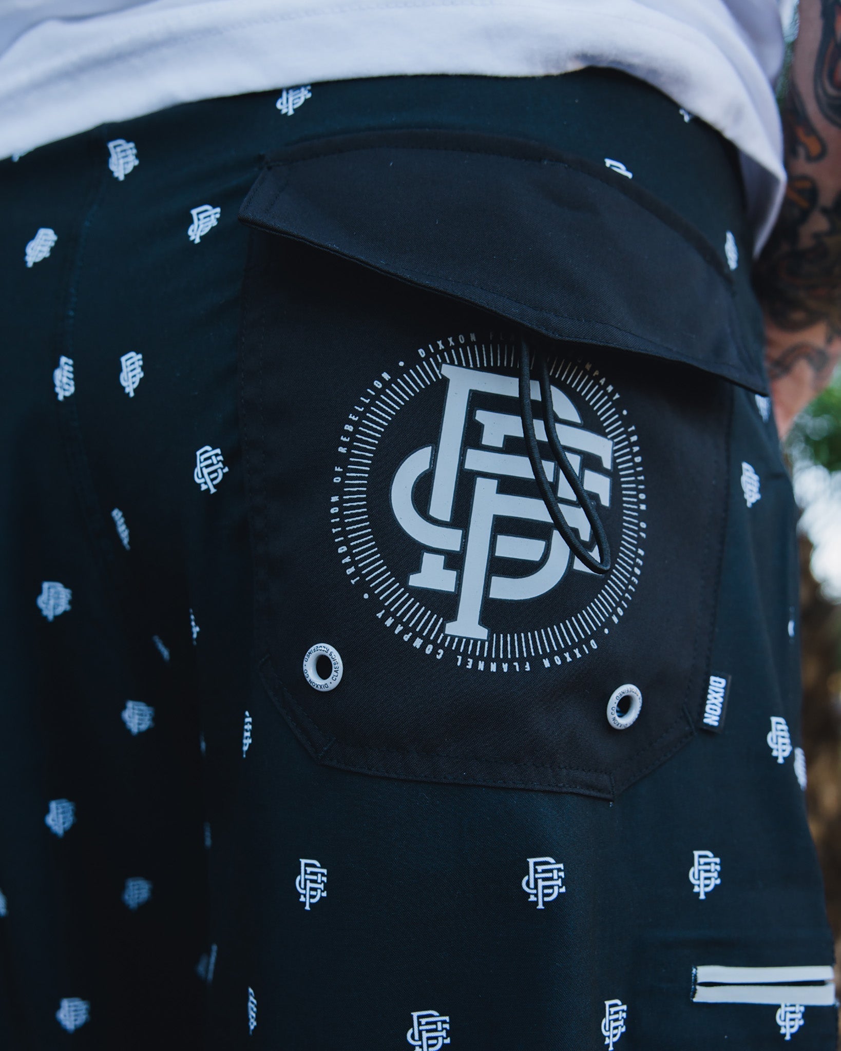 Gray Insignia Boardshorts - Black