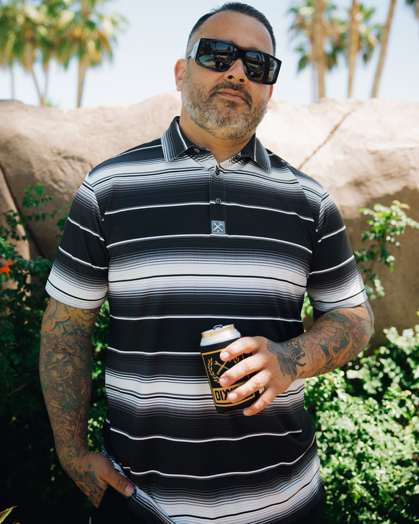 Gray Serape Party Polo