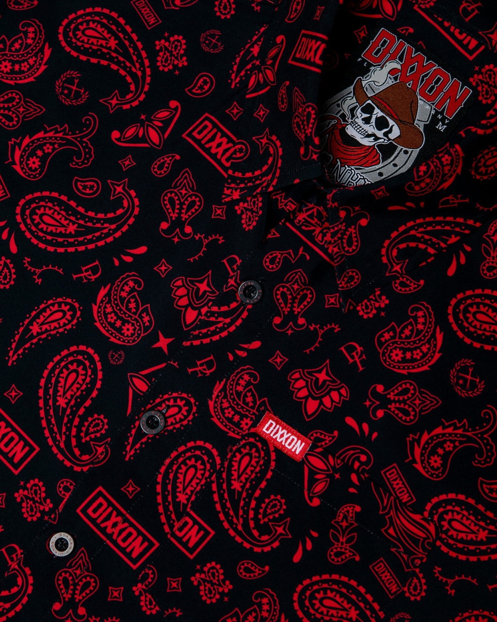 Hankie Party Shirt - Black & Red