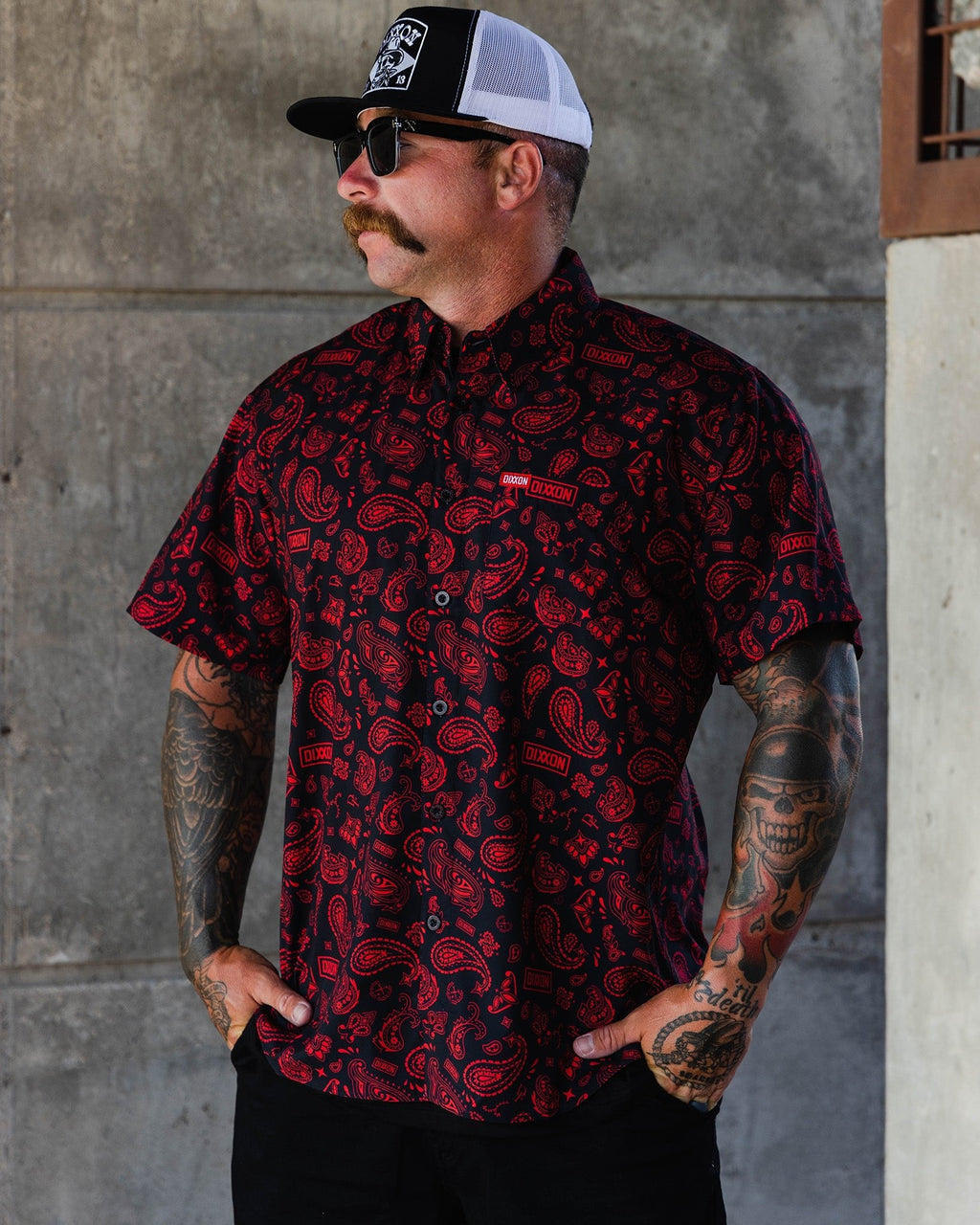 Hankie Party Shirt - Black & Red