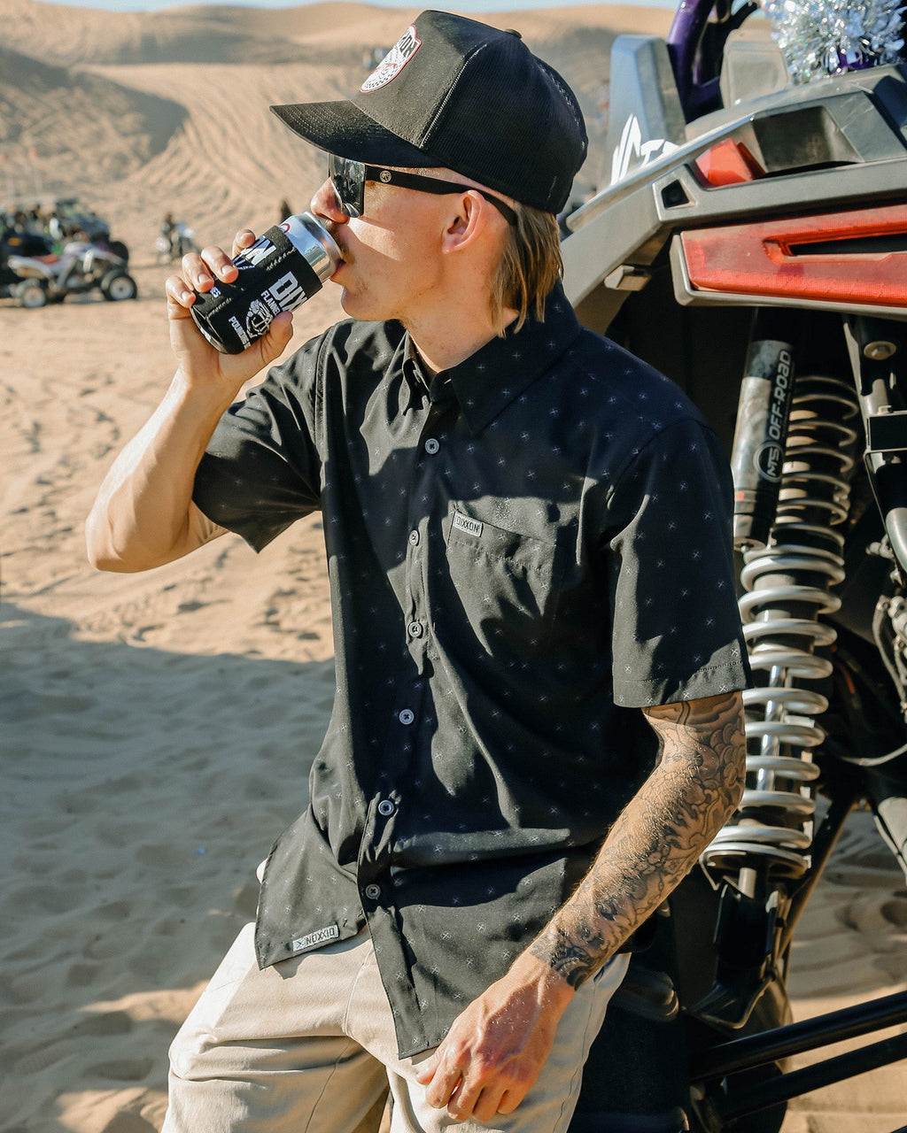 Huckster Party Shirt - Black & Gray