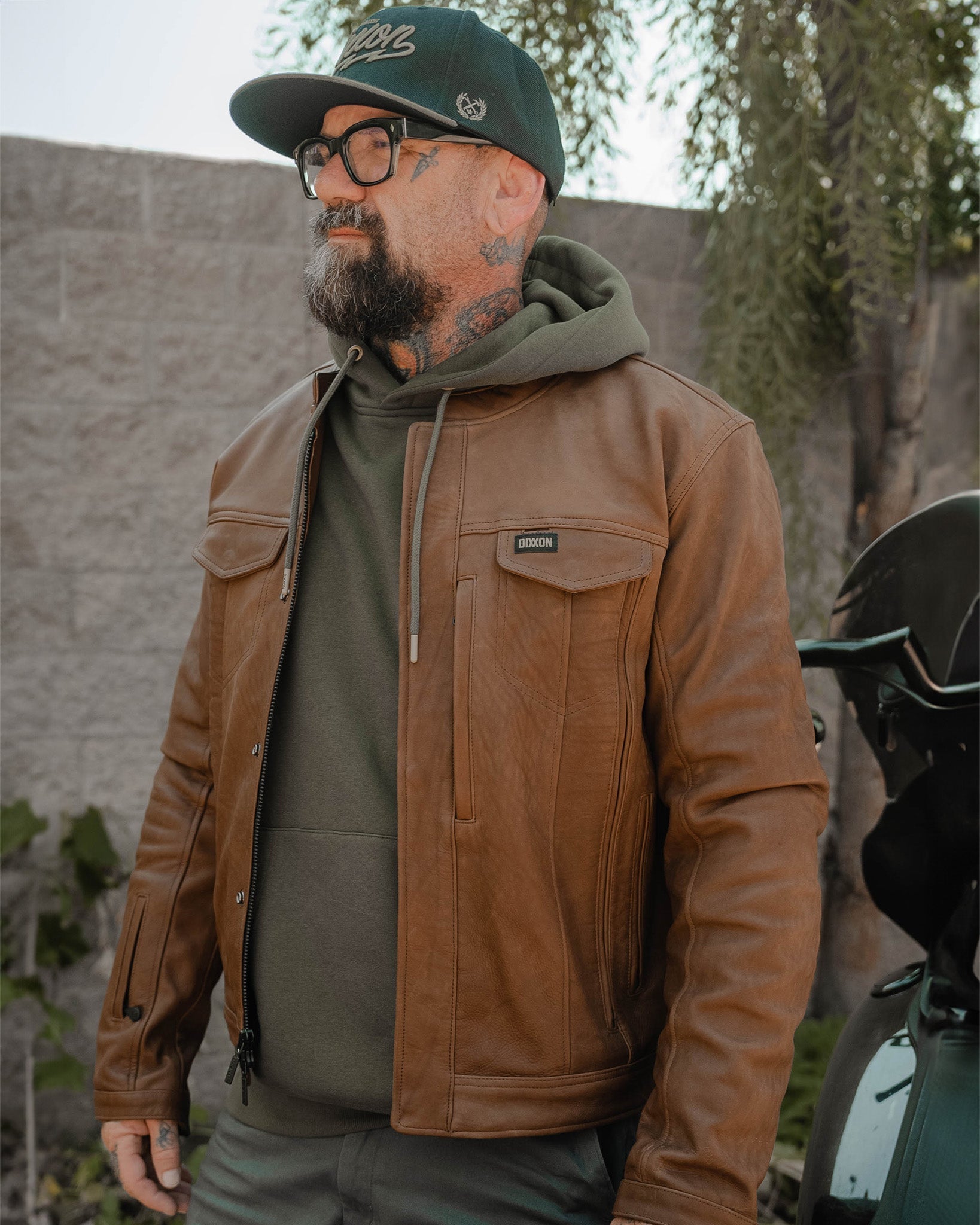 Hudson Leather Jacket - Mohagany