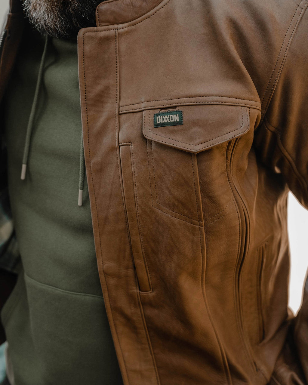 Hudson Leather Jacket - Mohagany