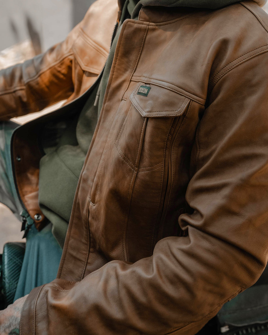 Hudson Leather Jacket - Mohagany