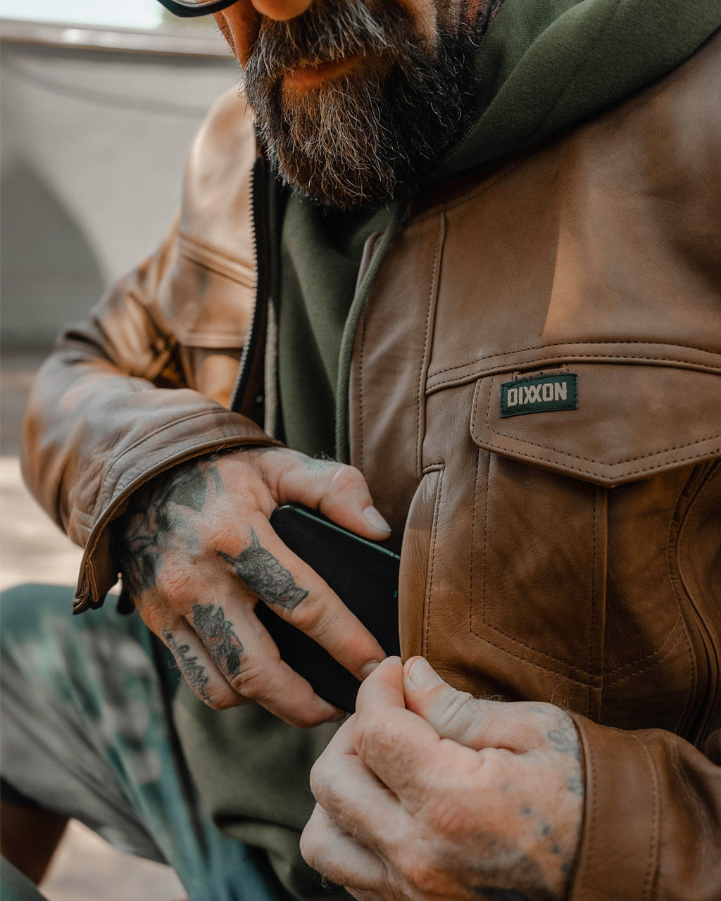 Hudson Leather Jacket - Mohagany