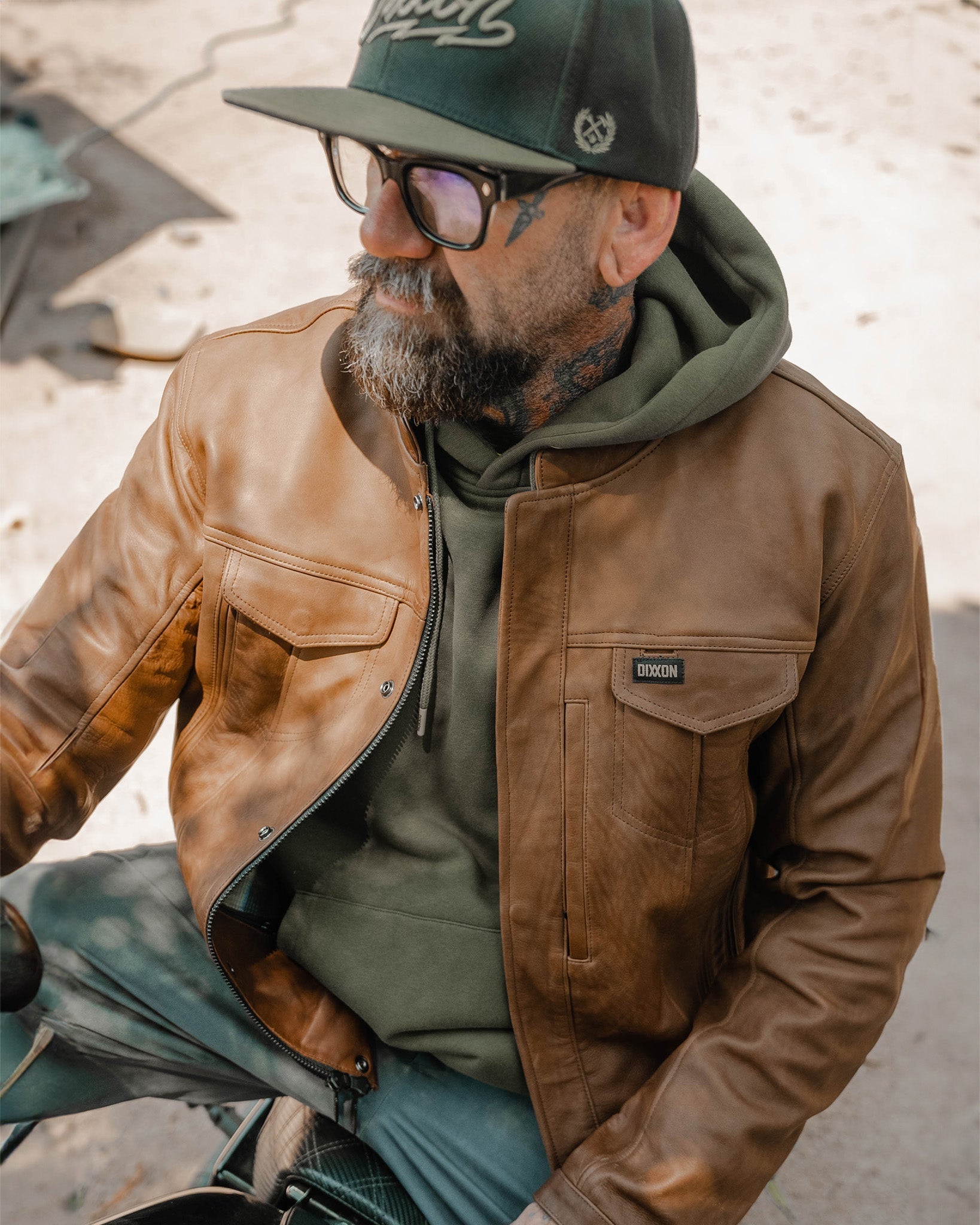 Hudson Leather Jacket - Mohagany