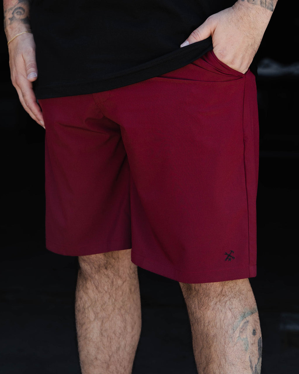 Hybrid Shorts - Maroon