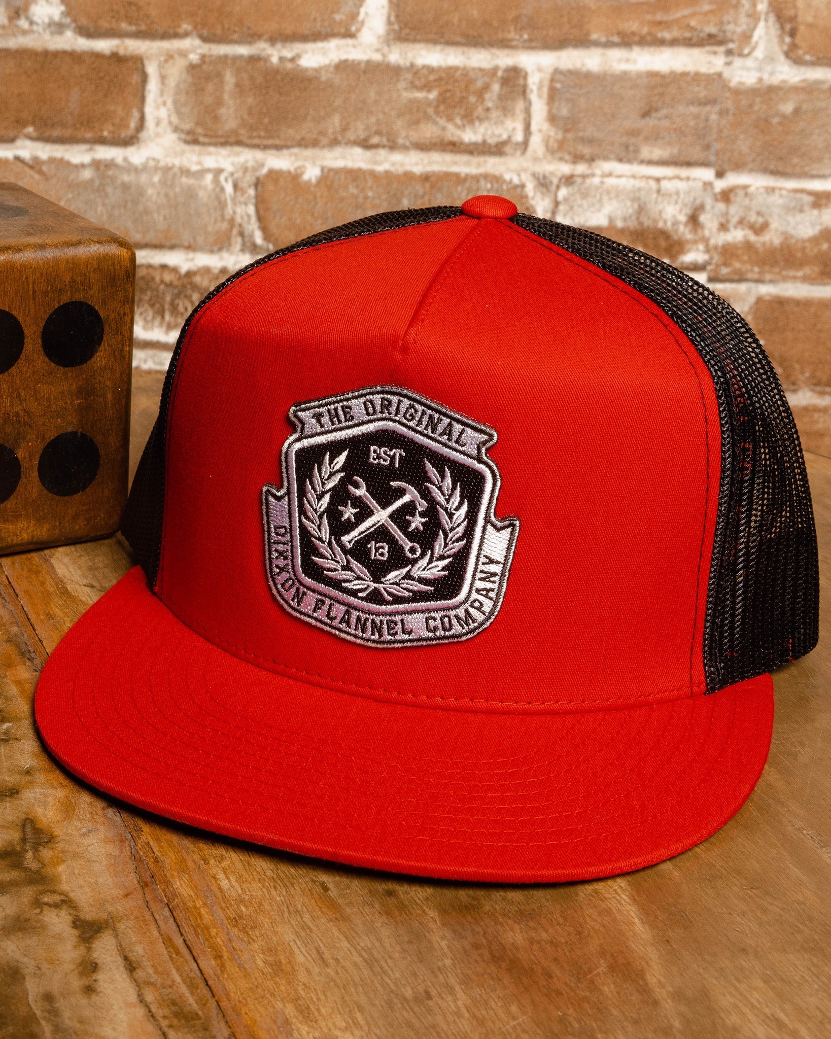 Icon Black & White Flat Bill Trucker Snapback