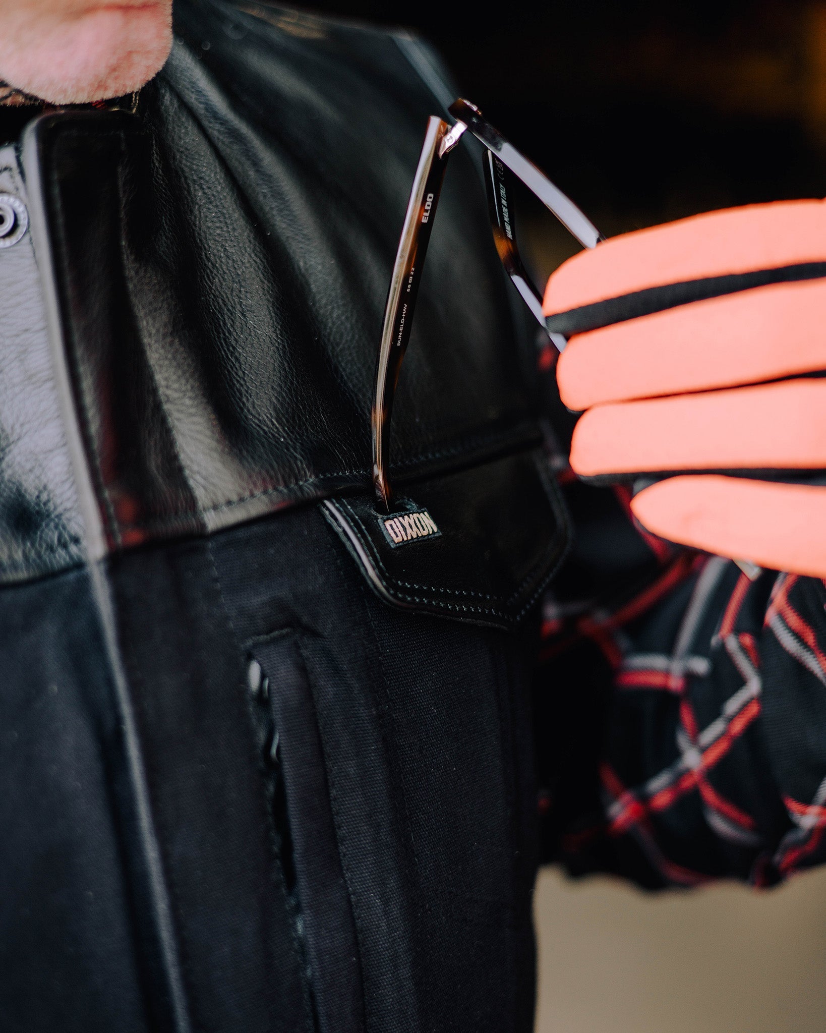 Jackson Leather & Canvas Vest - Black