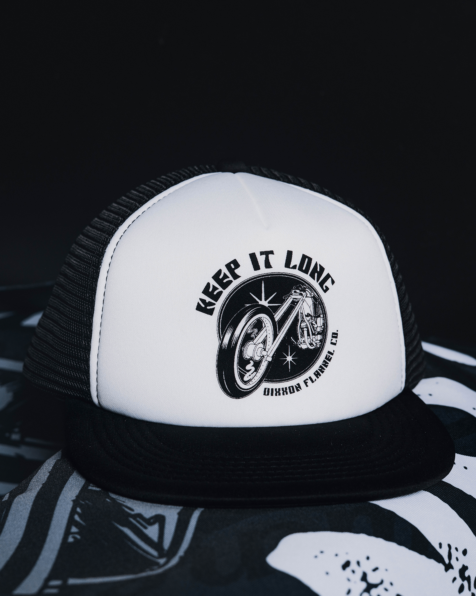 Keep It Long Flat Bill Foam Trucker Snapback