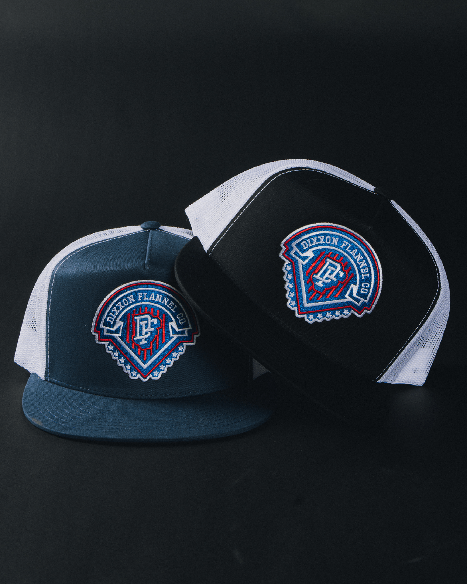 Legacy Flat Bill Trucker Snapback - Red, White, & Blue