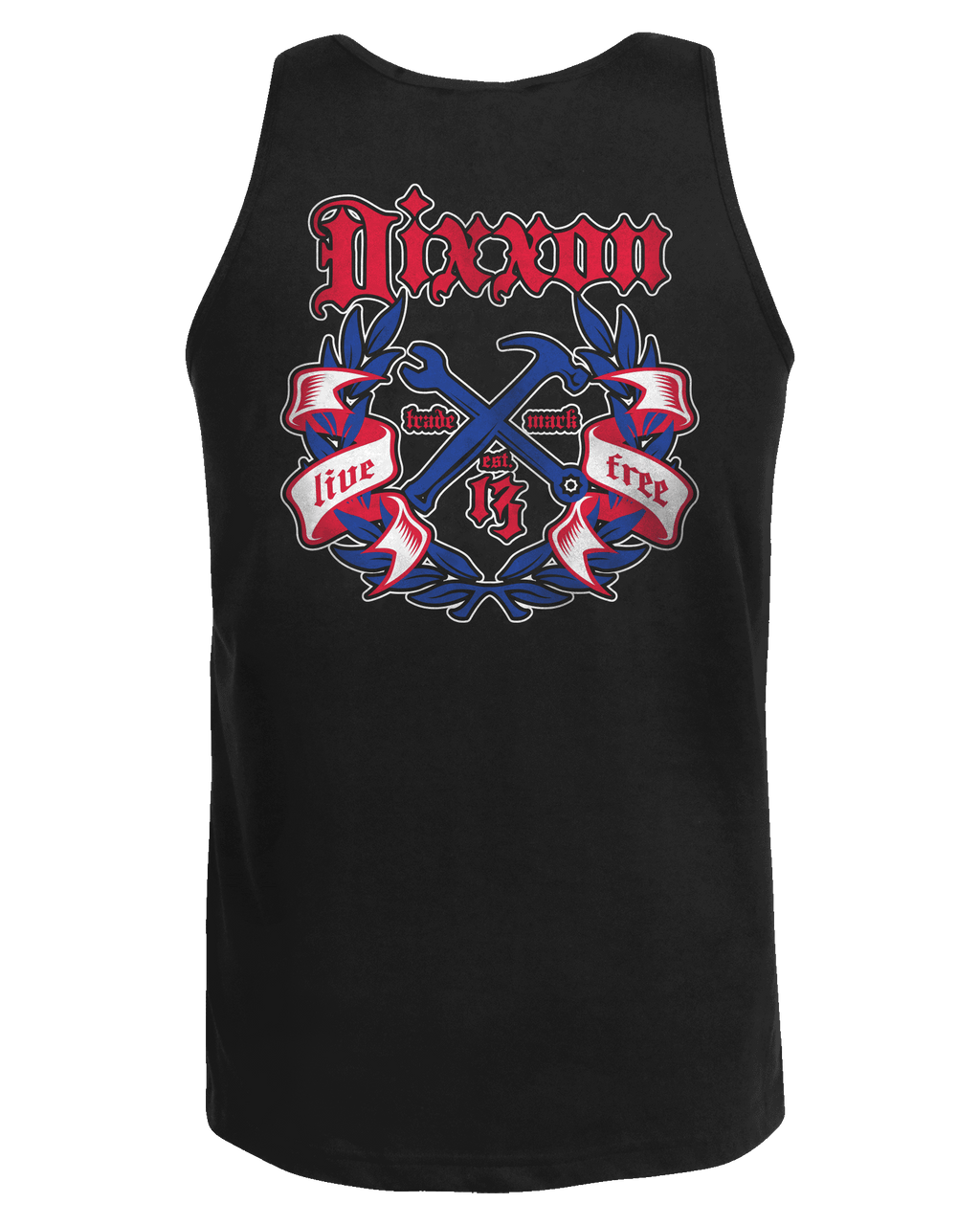 Live Free Award Crest Tank - Red, White, & Blue