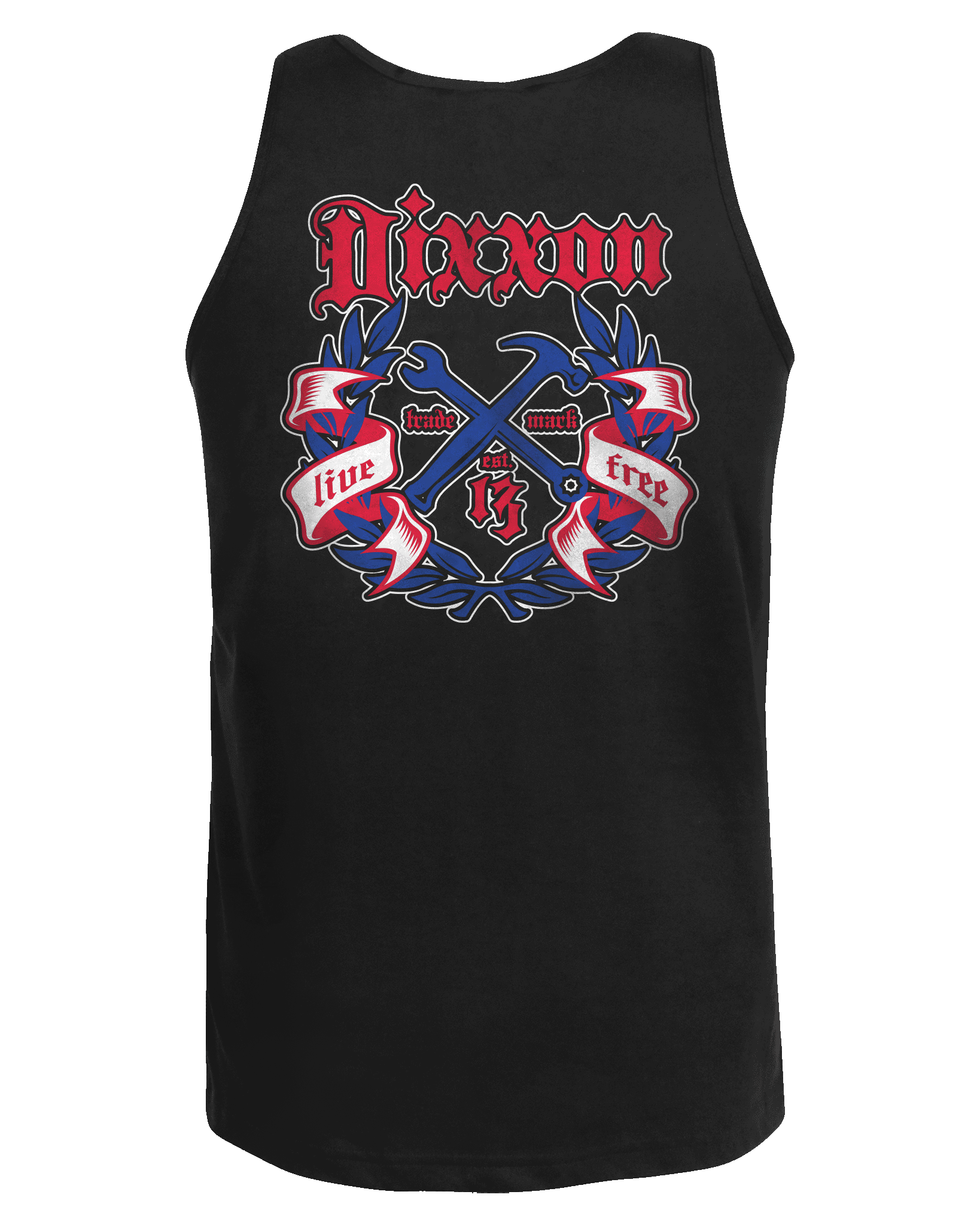 Live Free Award Crest Tank - Red, White, & Blue