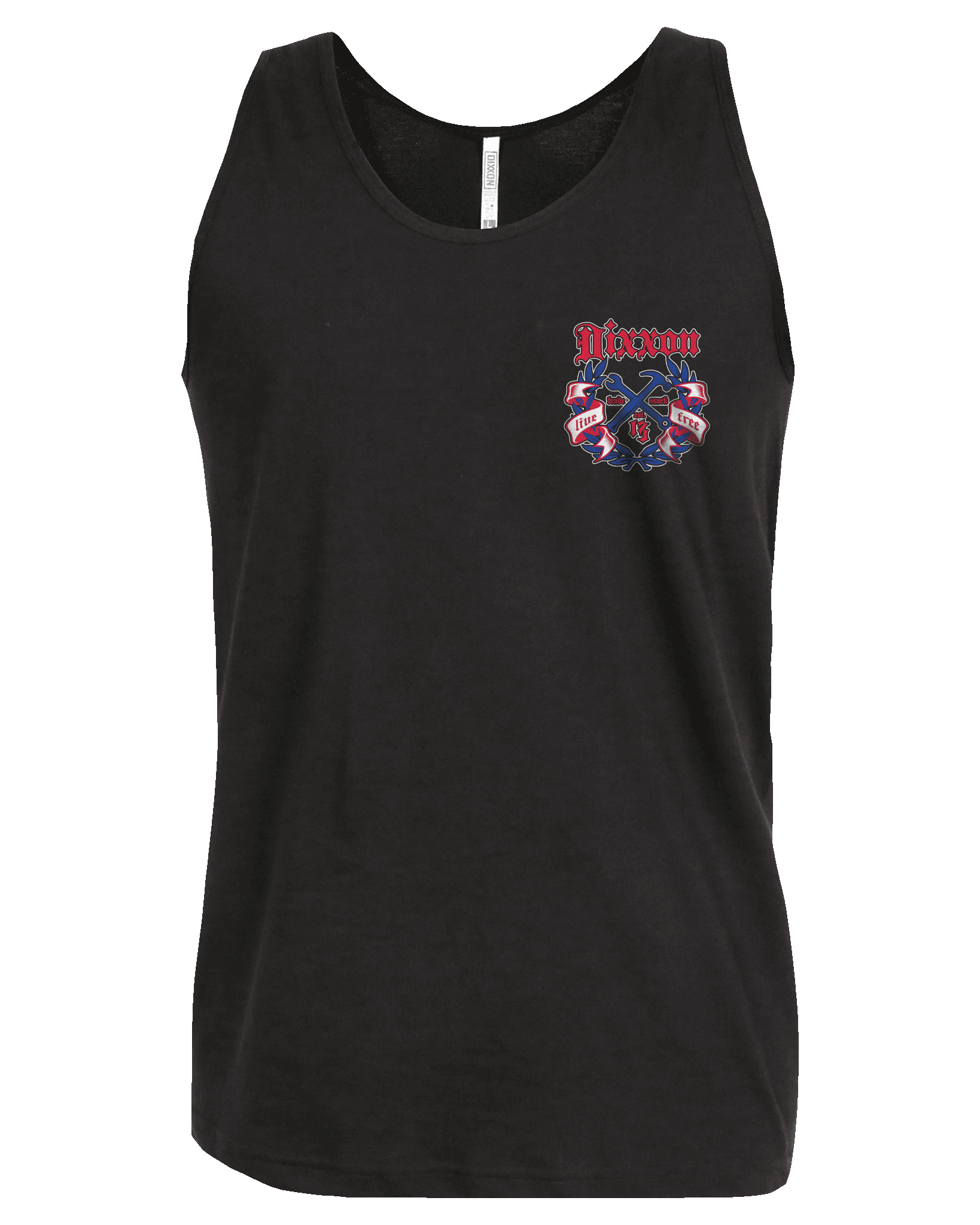 Live Free Award Crest Tank - Red, White, & Blue