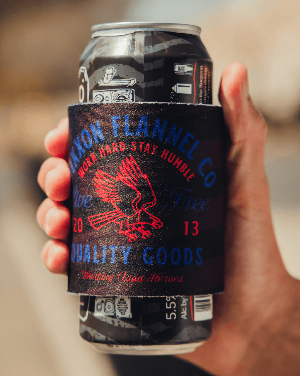 Live Free Quality Goods Snap Koozie Can Cooler