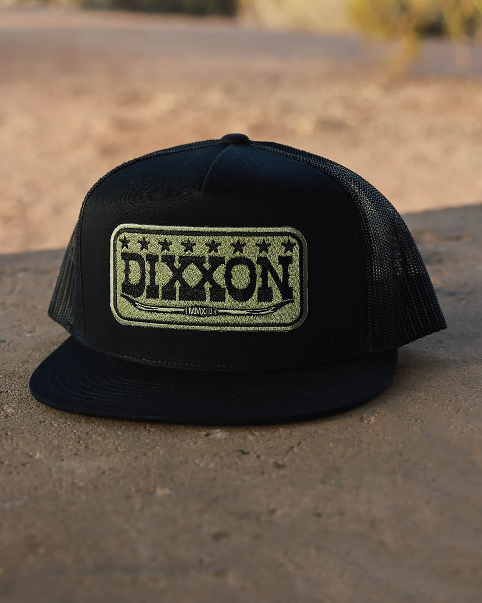 Longhorn Flat Bill Trucker Snapback - O.D. Green & Black