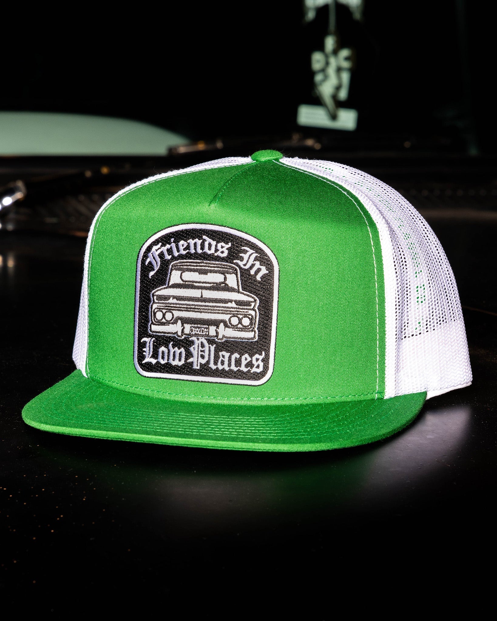 Low Places Flat Bill Trucker Snapback