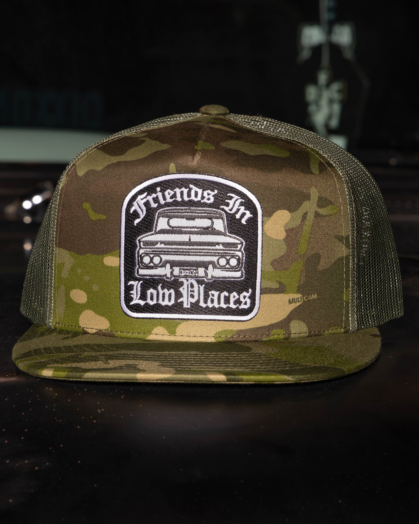 Low Places Flat Bill Trucker Snapback