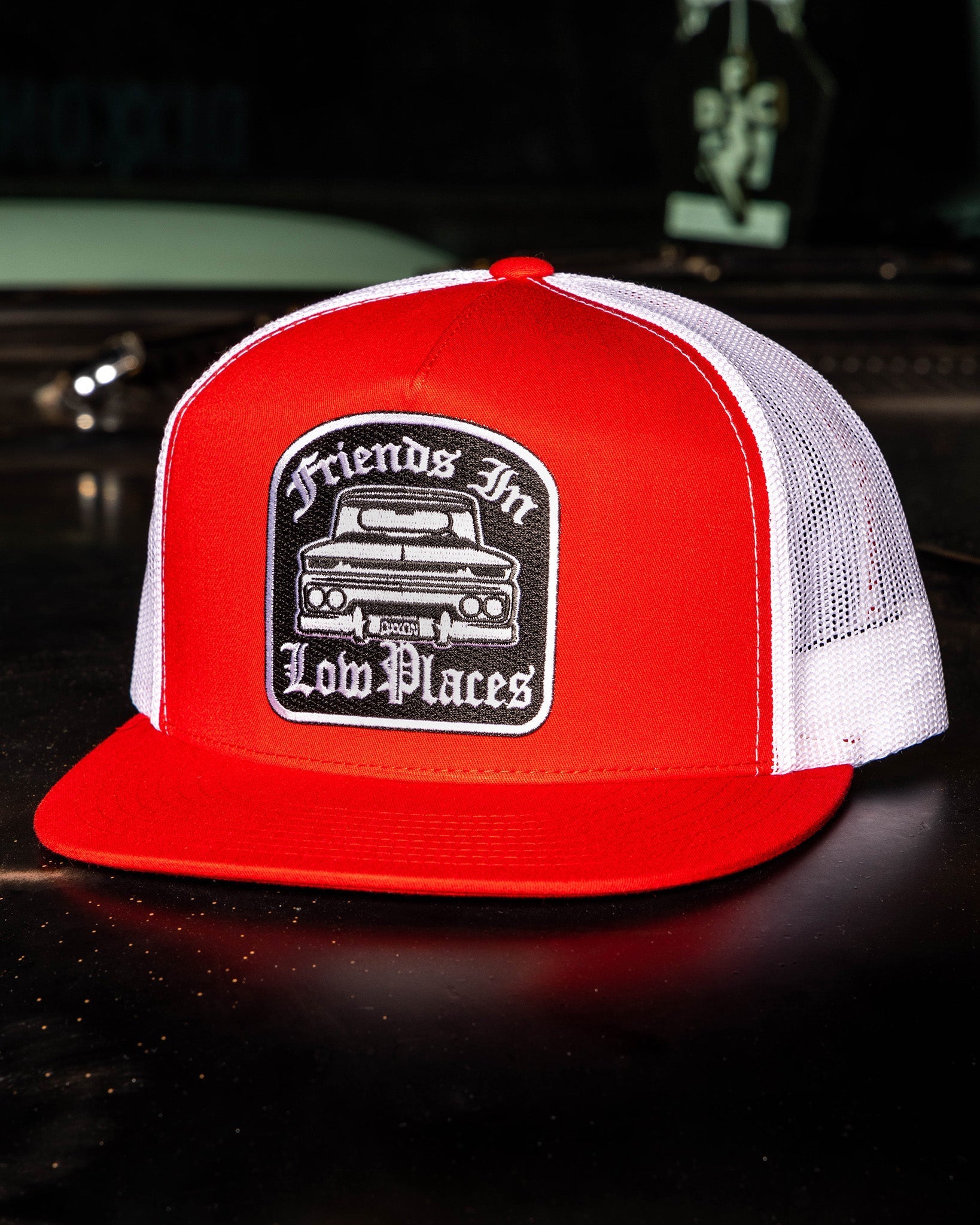 Low Places Flat Bill Trucker Snapback