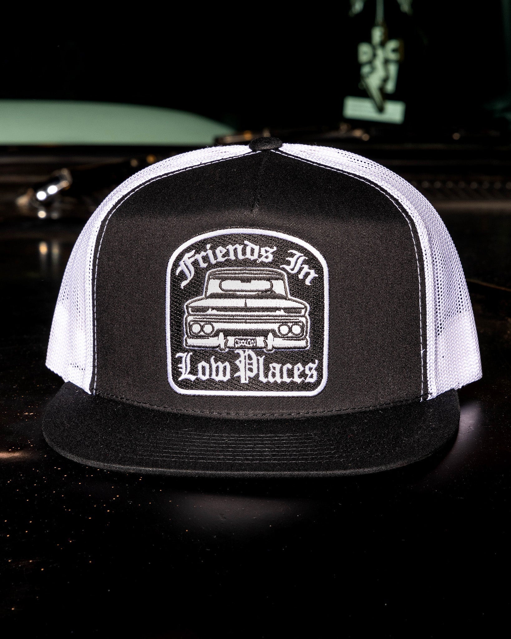 Low Places Flat Bill Trucker Snapback
