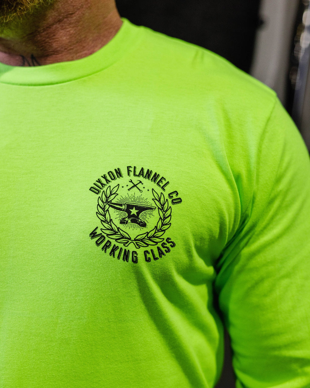 Makers Hi Vis Long Sleeve T-Shirt - Safety Green