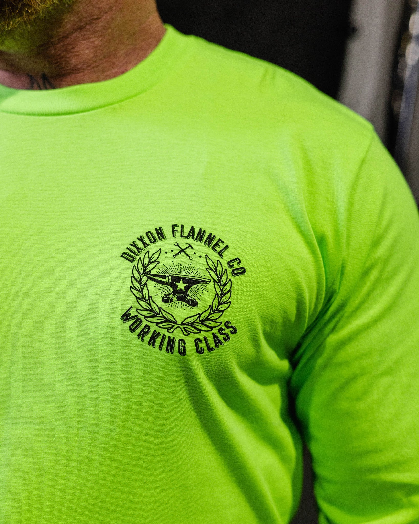 Makers Hi Vis Long Sleeve T-Shirt - Safety Green