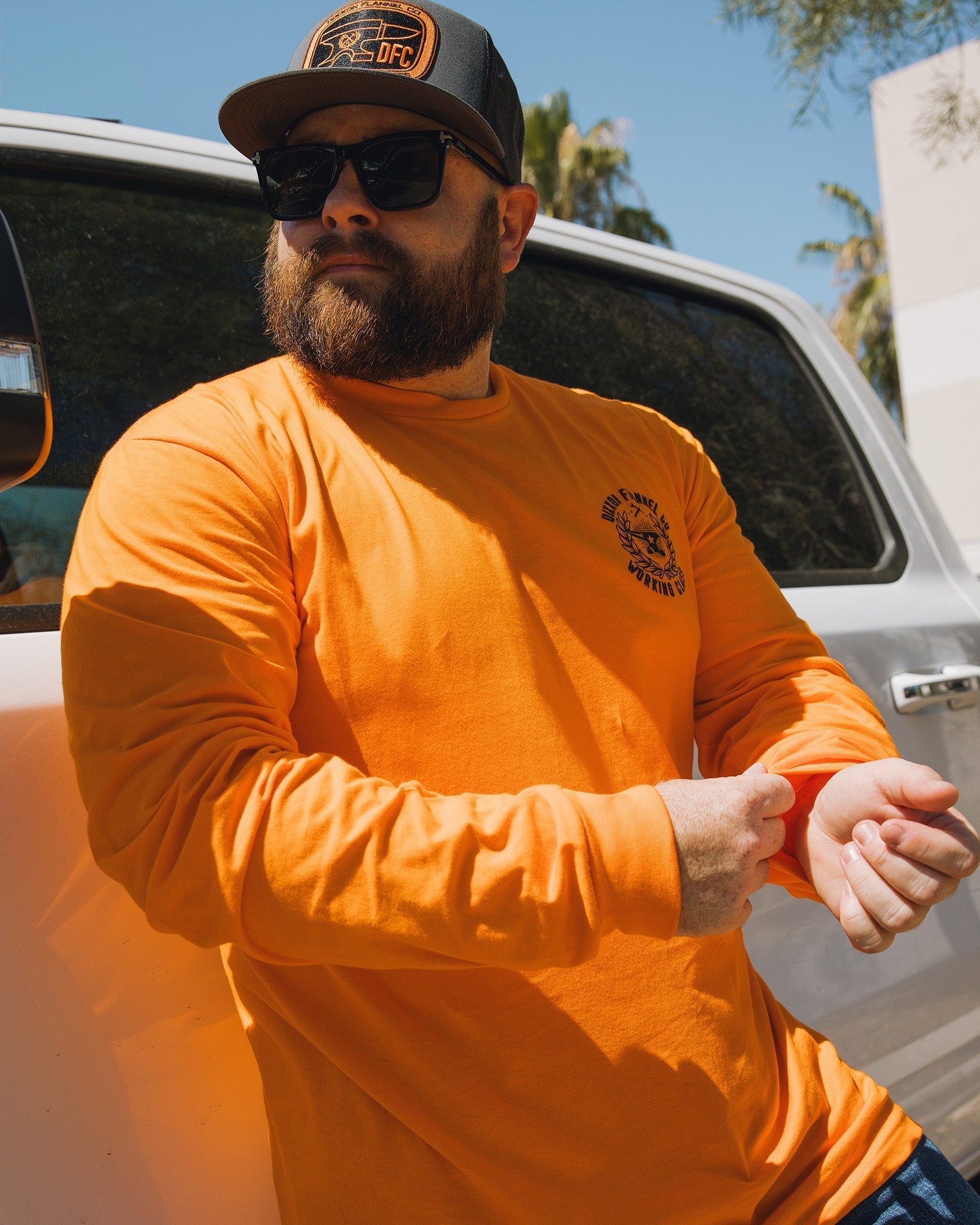 Makers Hi Vis Long Sleeve T-Shirt - Safety Orange