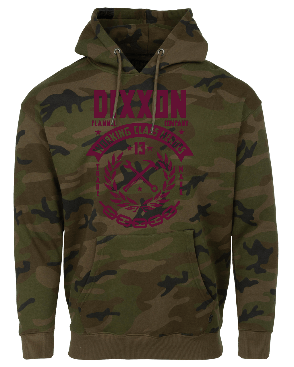 Maroon Weld Pullover Hoodie - Camo