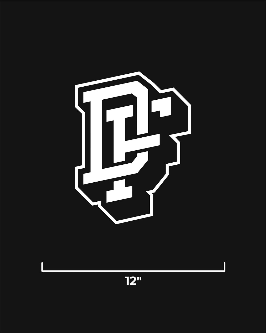 Monogram 12" Die Cut Sticker