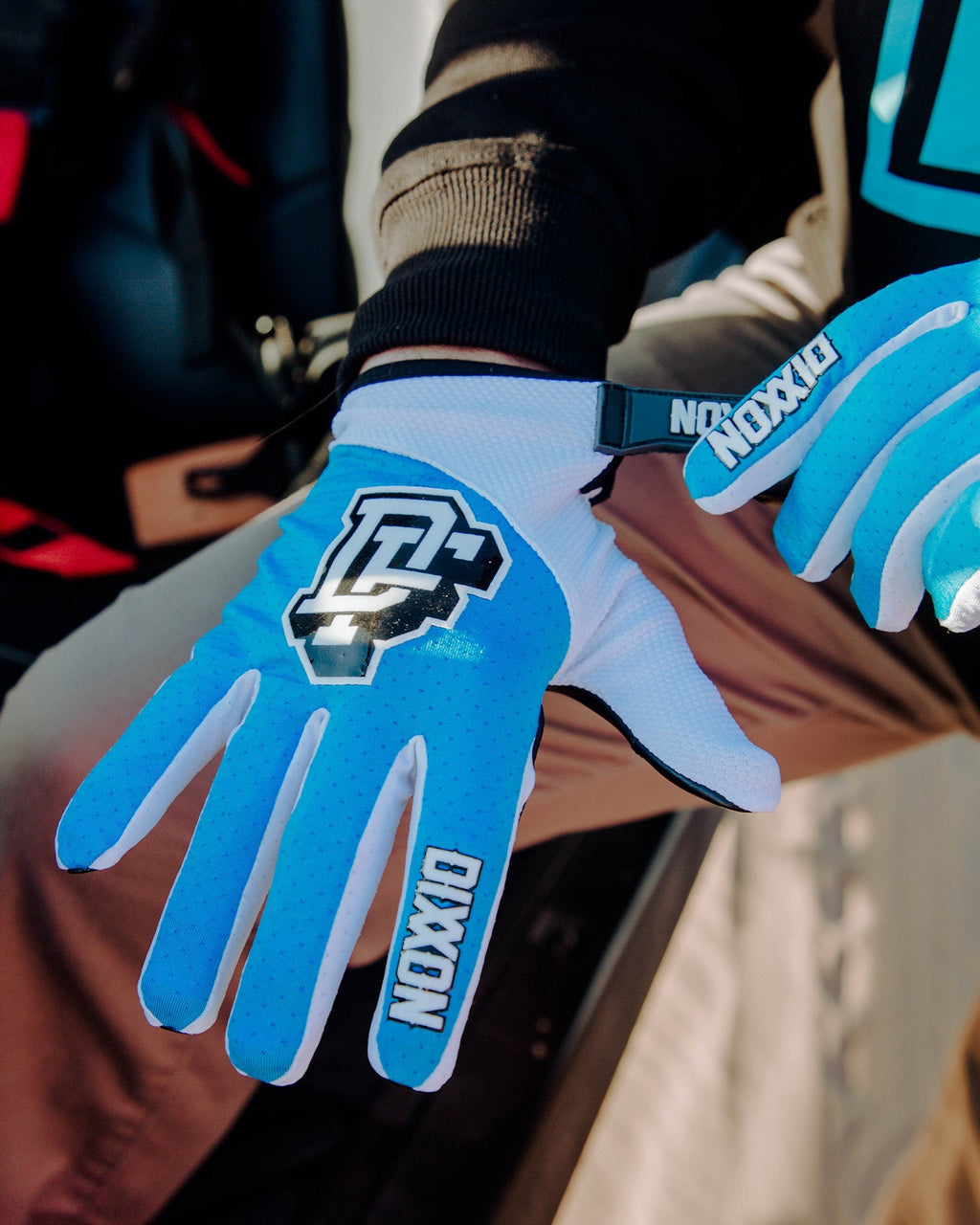 Monogram Moto Gloves - Aqua