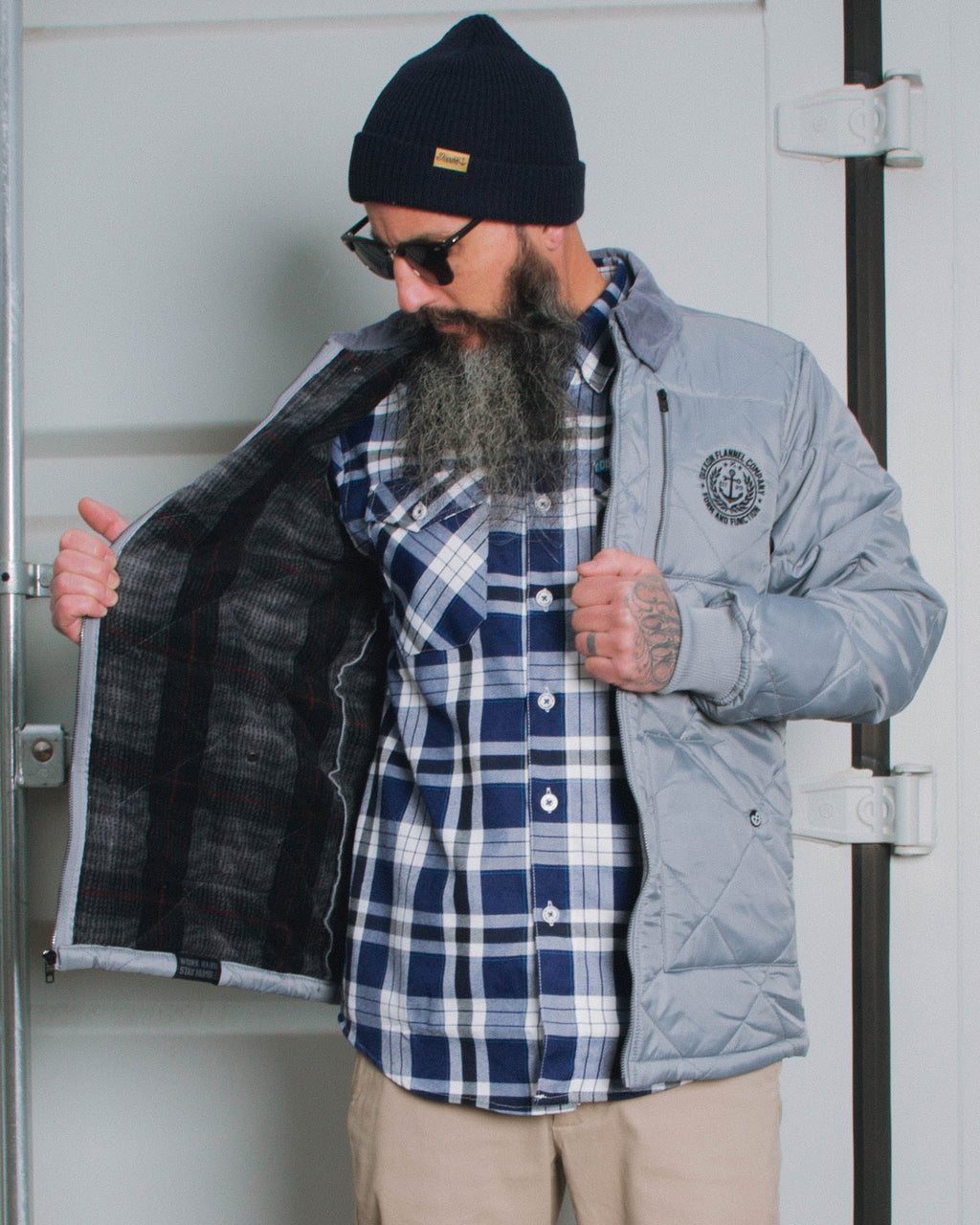 Morning Fog Diamond Stitch Quilted Jacket