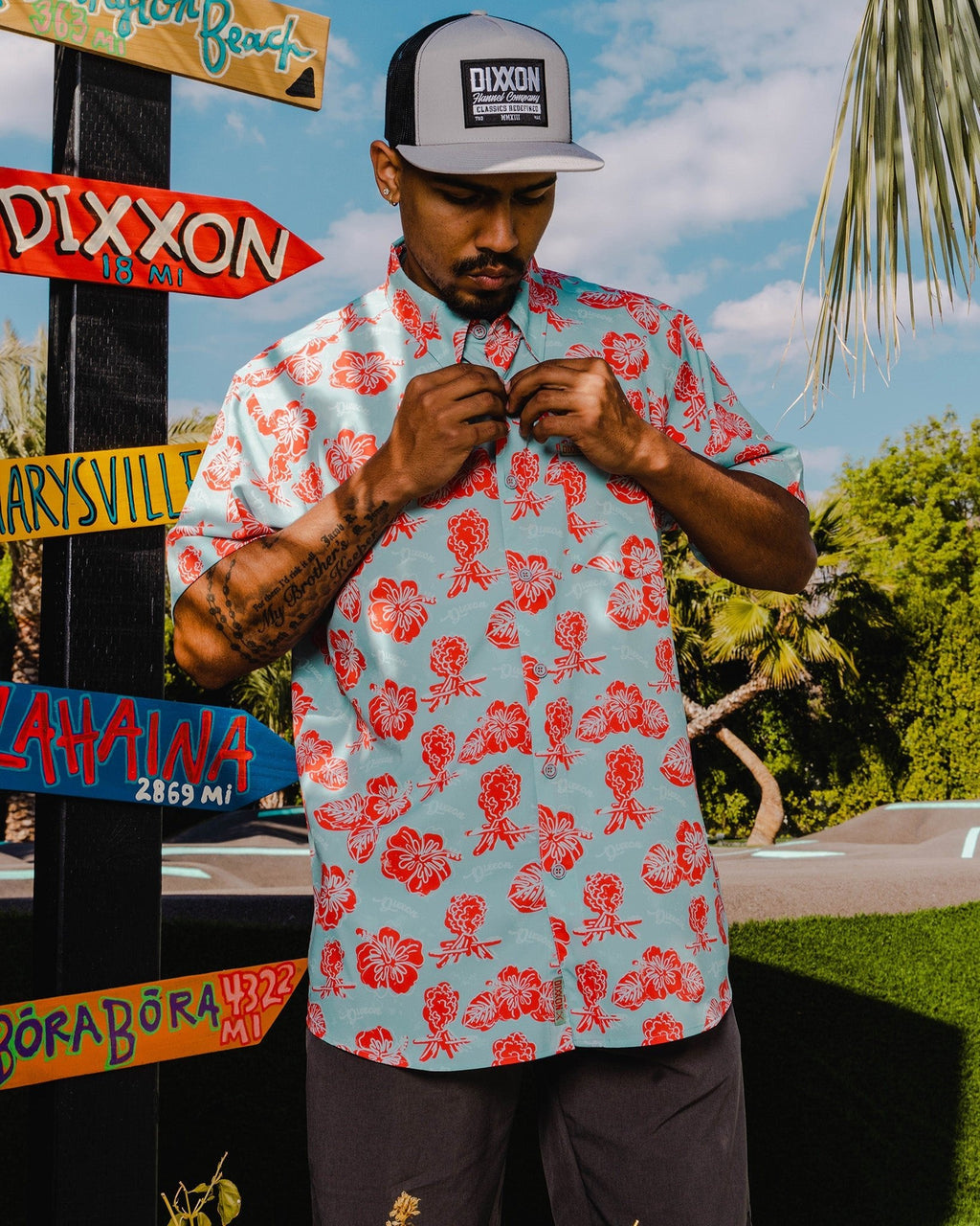 Mount Wannahockaloogie Party Shirt - Blue & Red