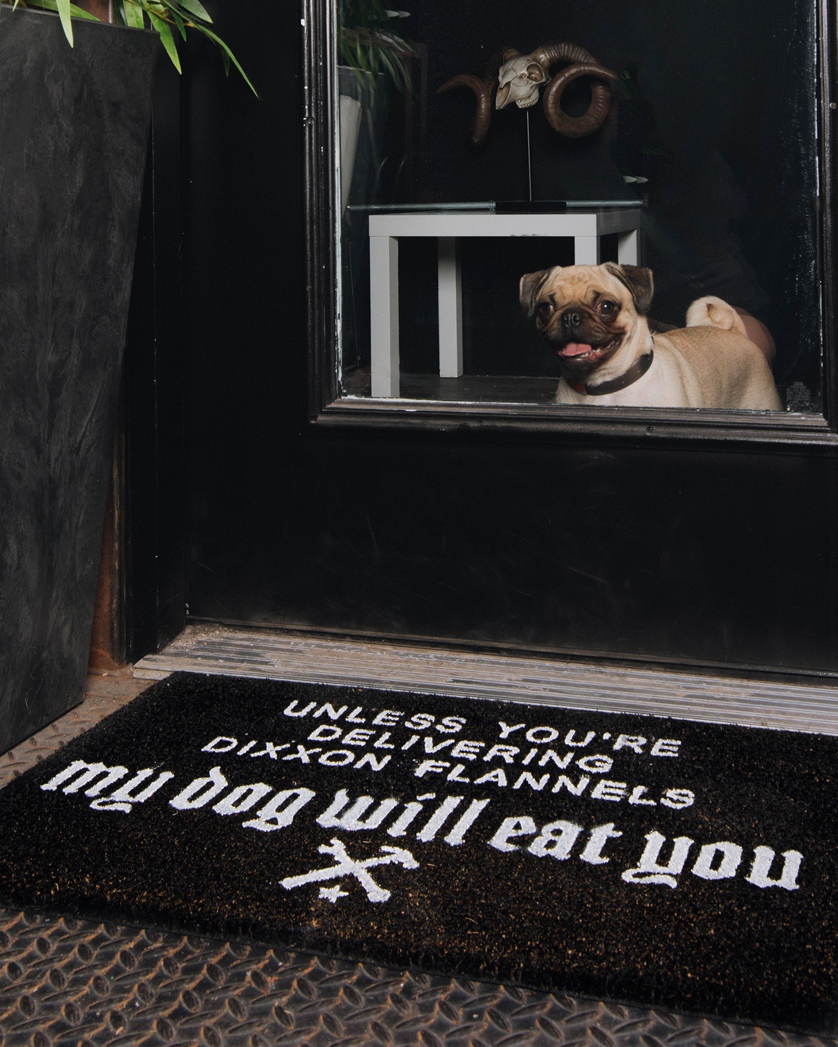 My Dog Will Eat You Outdoor Welcome Mat