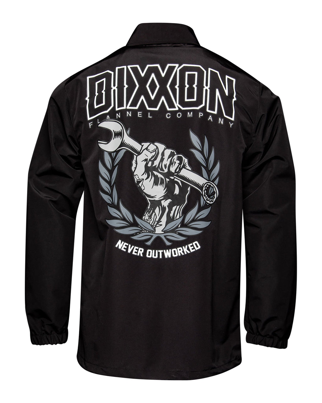 Never Outworked Coaches Jacket - Black